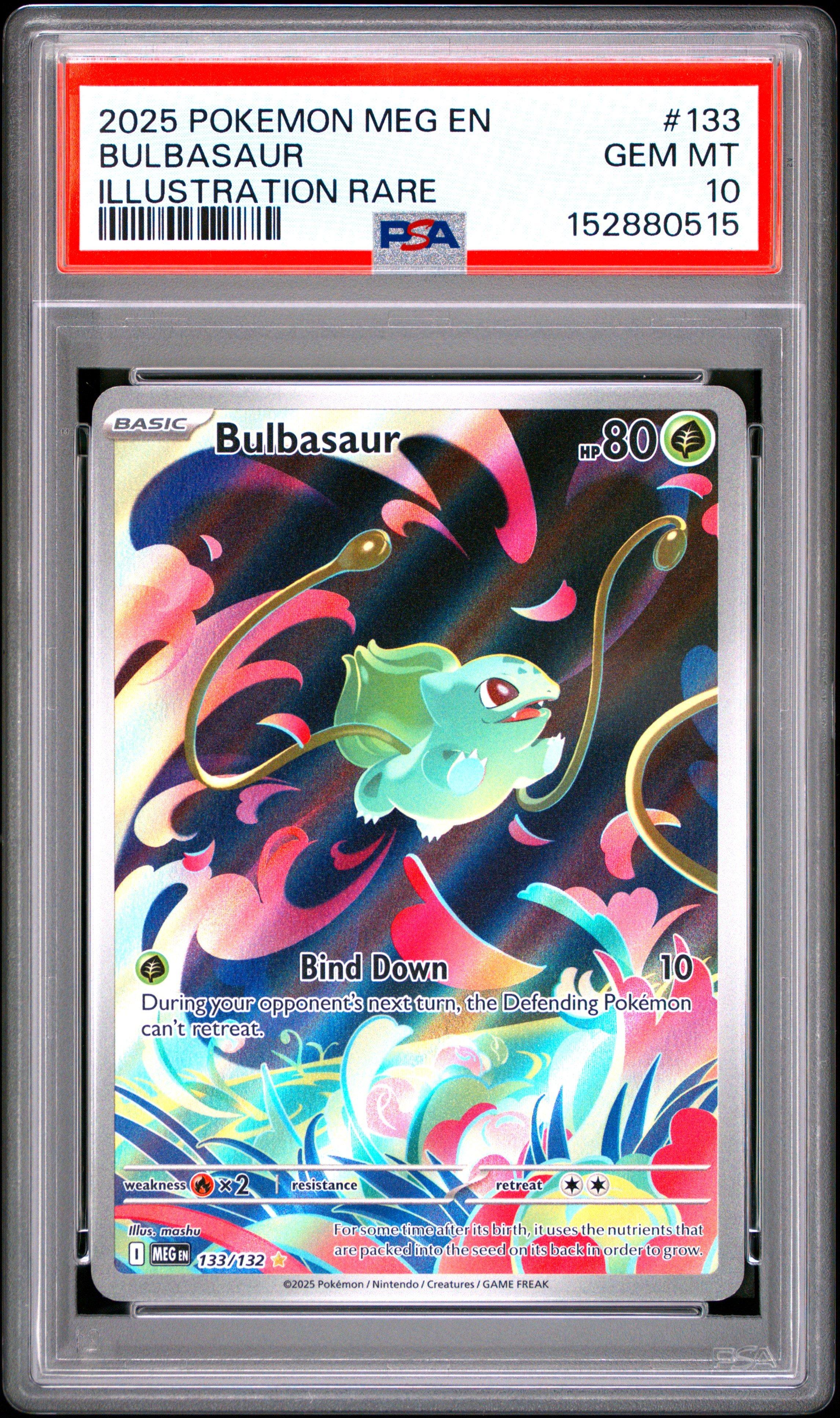 2025 Pokemon Meg En-mega Evolution 133 Bulbasaur Illustration Rare
