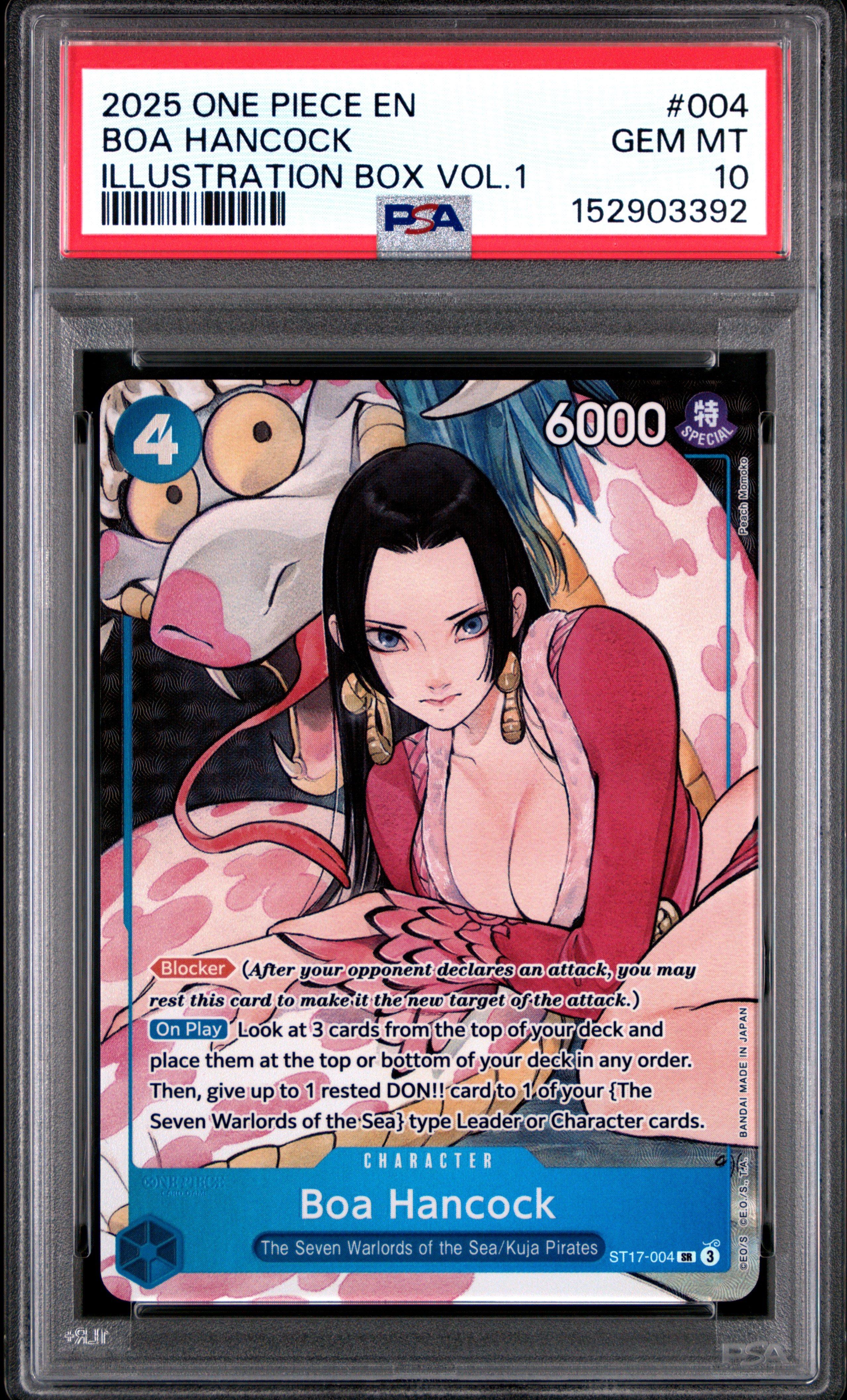 2025 One Piece Promos 004 Boa Hancock Illustration Box Vol.1 PSA