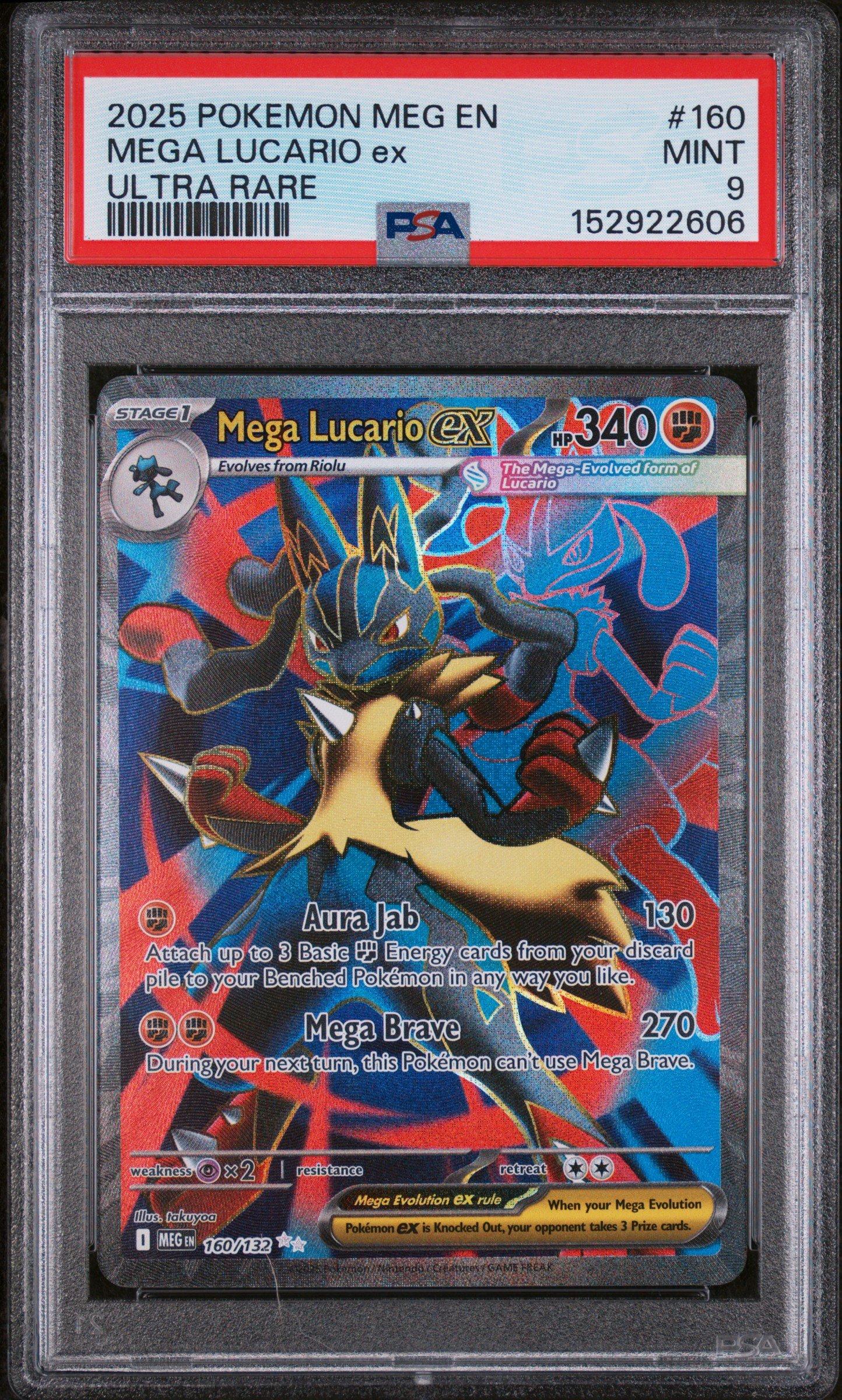 2025 Pokemon Meg En-mega Evolution 160 Mega Lucario Ex Ultra Rare