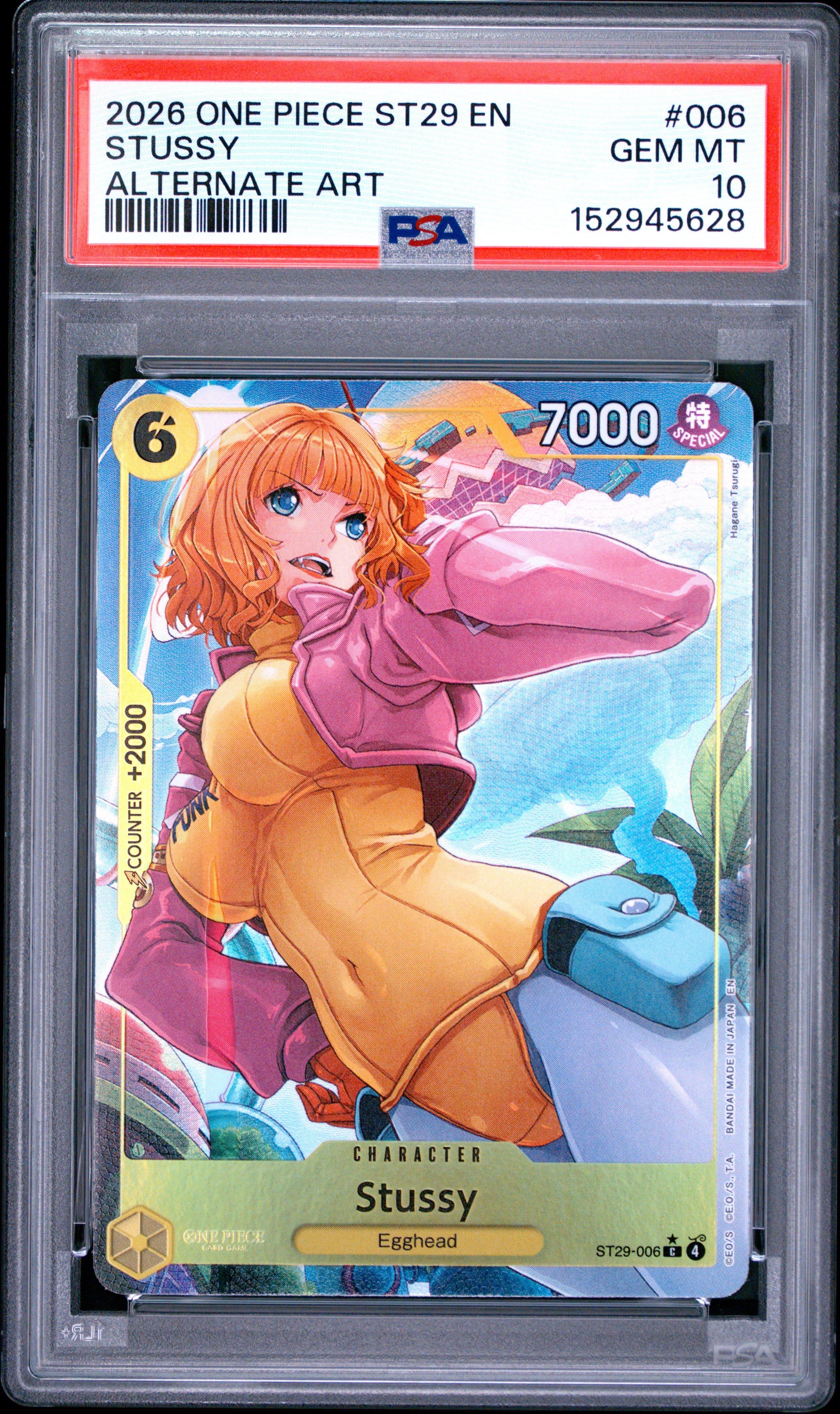 PSA10 ST29 JP スチューシー 1800 2026 One Piece Starter Deck St29-egghead 006 Stussy Alternate Art