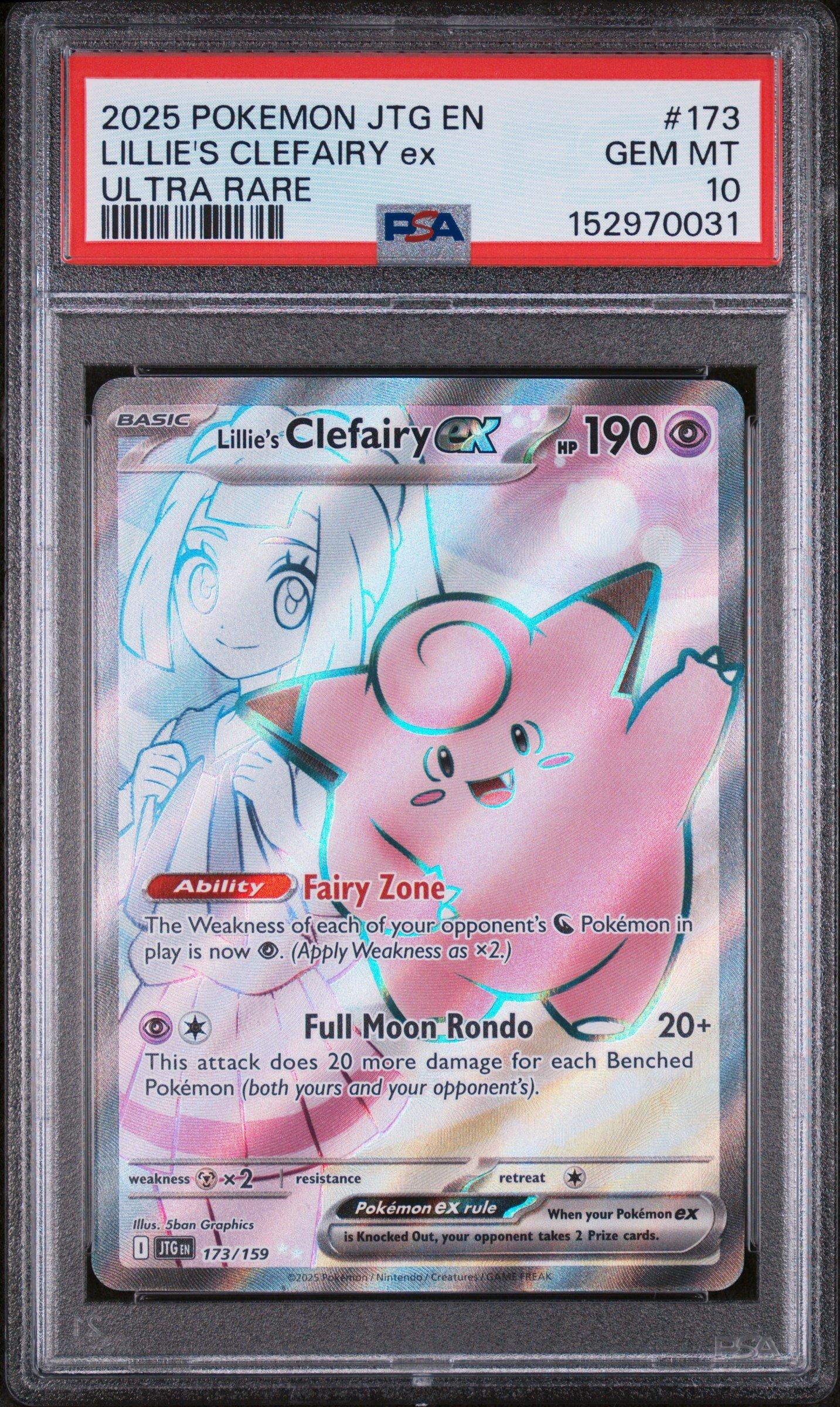 2025 Pokemon Jtg En-journey Together 173 Lillie's Clefairy Ex