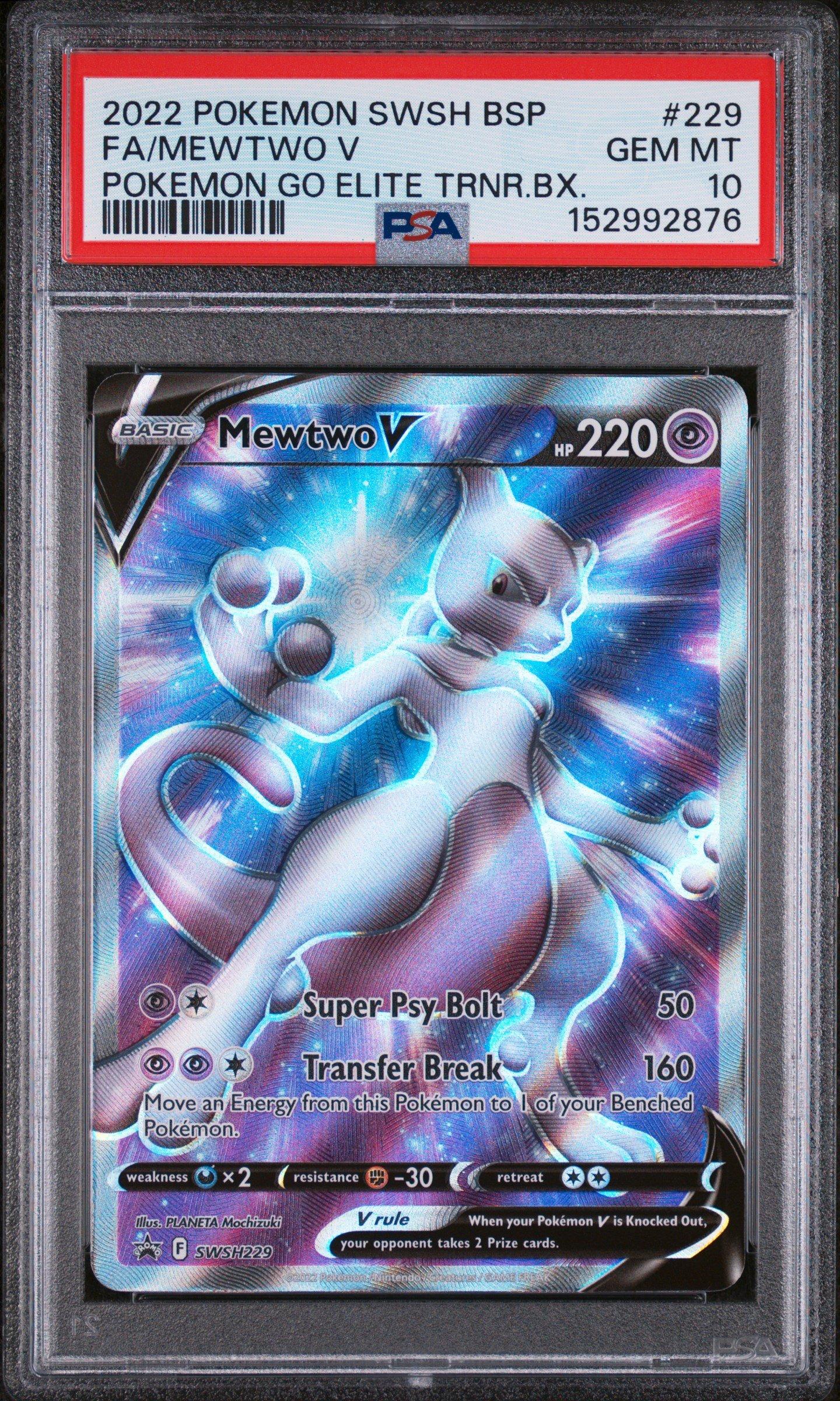 2022 Pokémon GO ミュウツーV PSA10 2022 Pokemon Swsh Black Star Promo 229 Full Art/mewtwo V Pokemon