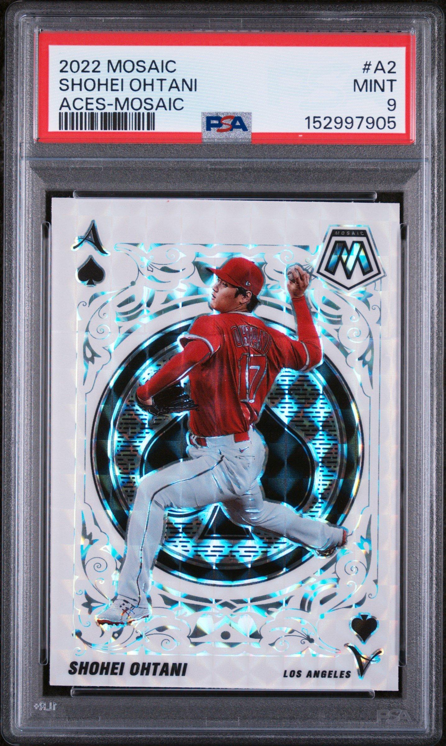 2022 Panini Mosaic Aces A2 Shohei Ohtani Mosaic PSA 9 Graded Card