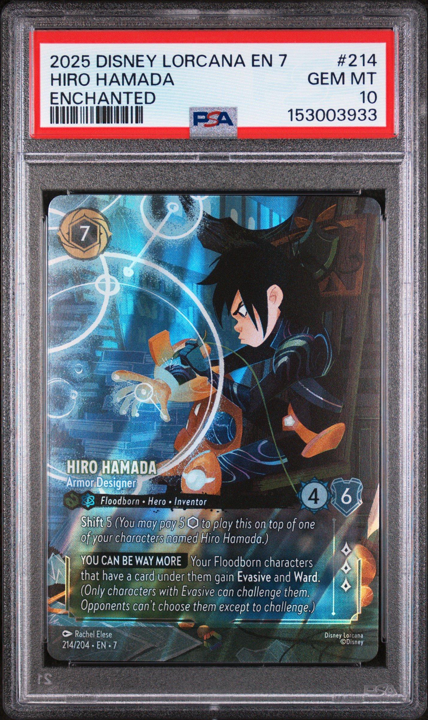 Disney Lorcana ヒロ・ハマダ セットチャンピオンシップ　SCS 2025 Disney Lorcana En 7-archazia's Island 214 Hiro Hamada - Armor