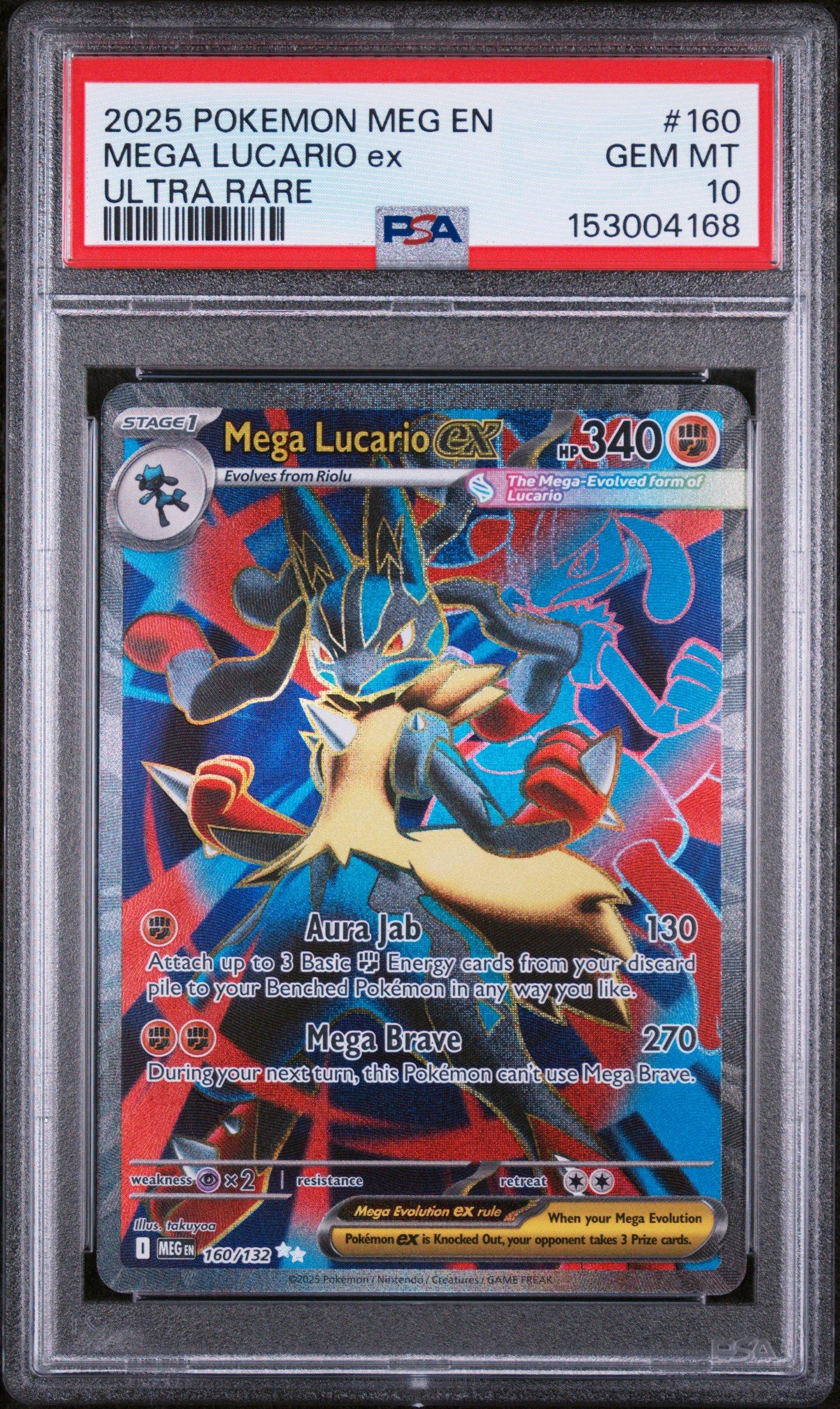 2025 Pokemon Meg En-mega Evolution 160 Mega Lucario Ex Ultra Rare