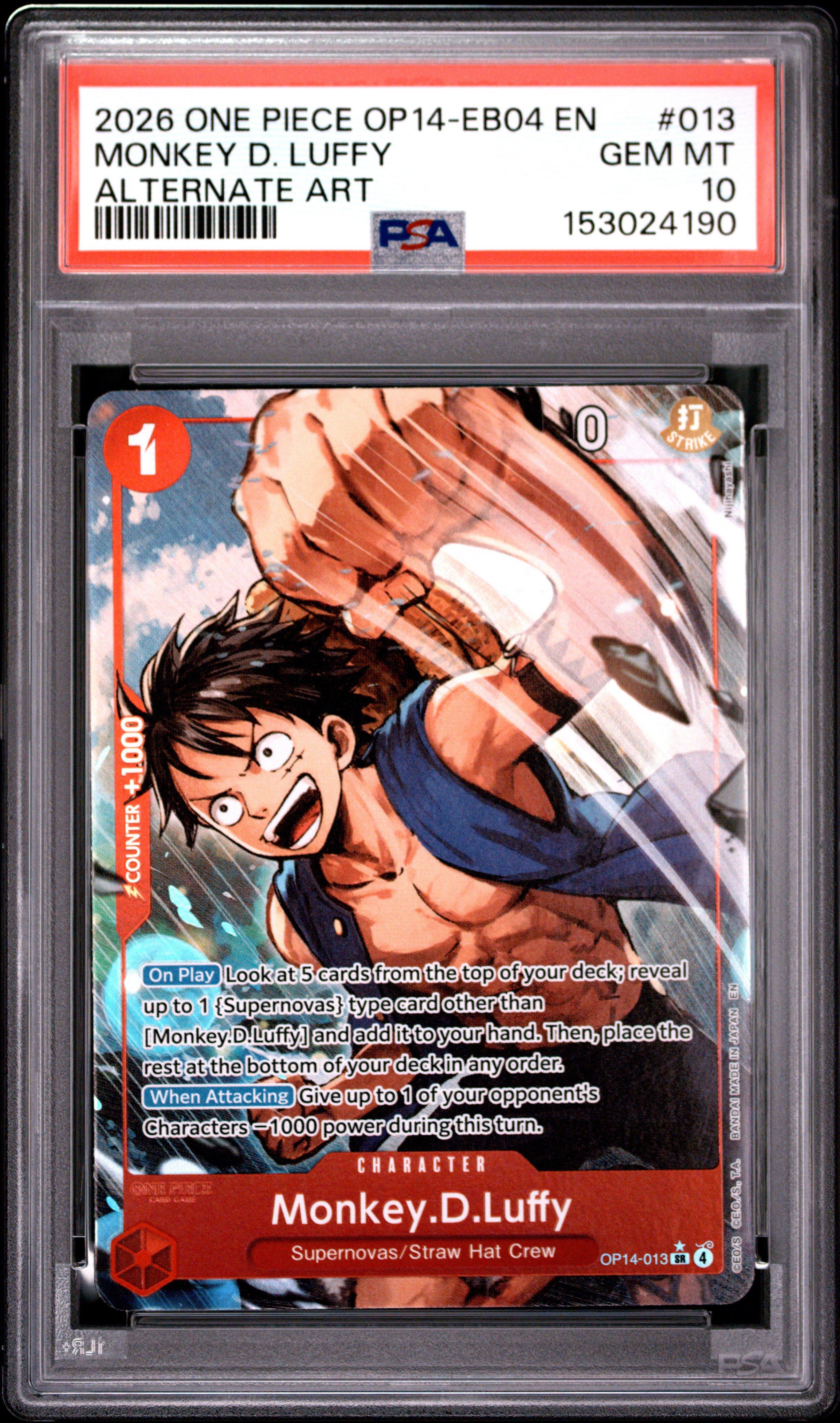 2026 One Piece Op14-eb04-the Azure Sea's Seven 013 Monkey D. Luffy