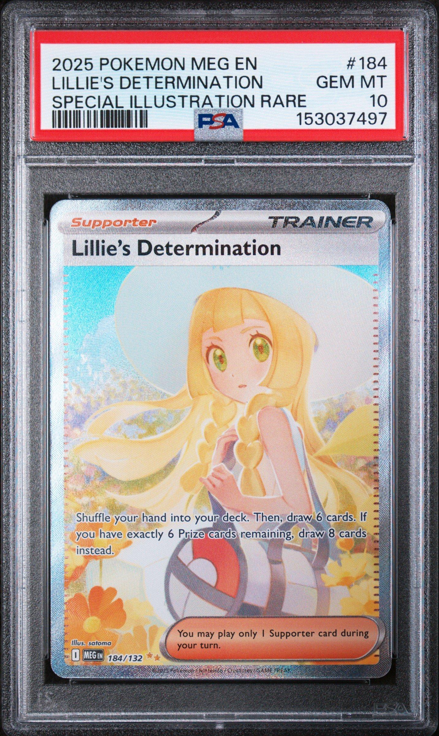 クロエ・ルメール ssp psa10 2025 Pokemon Meg En-mega Evolution 184 Lillie's Determination