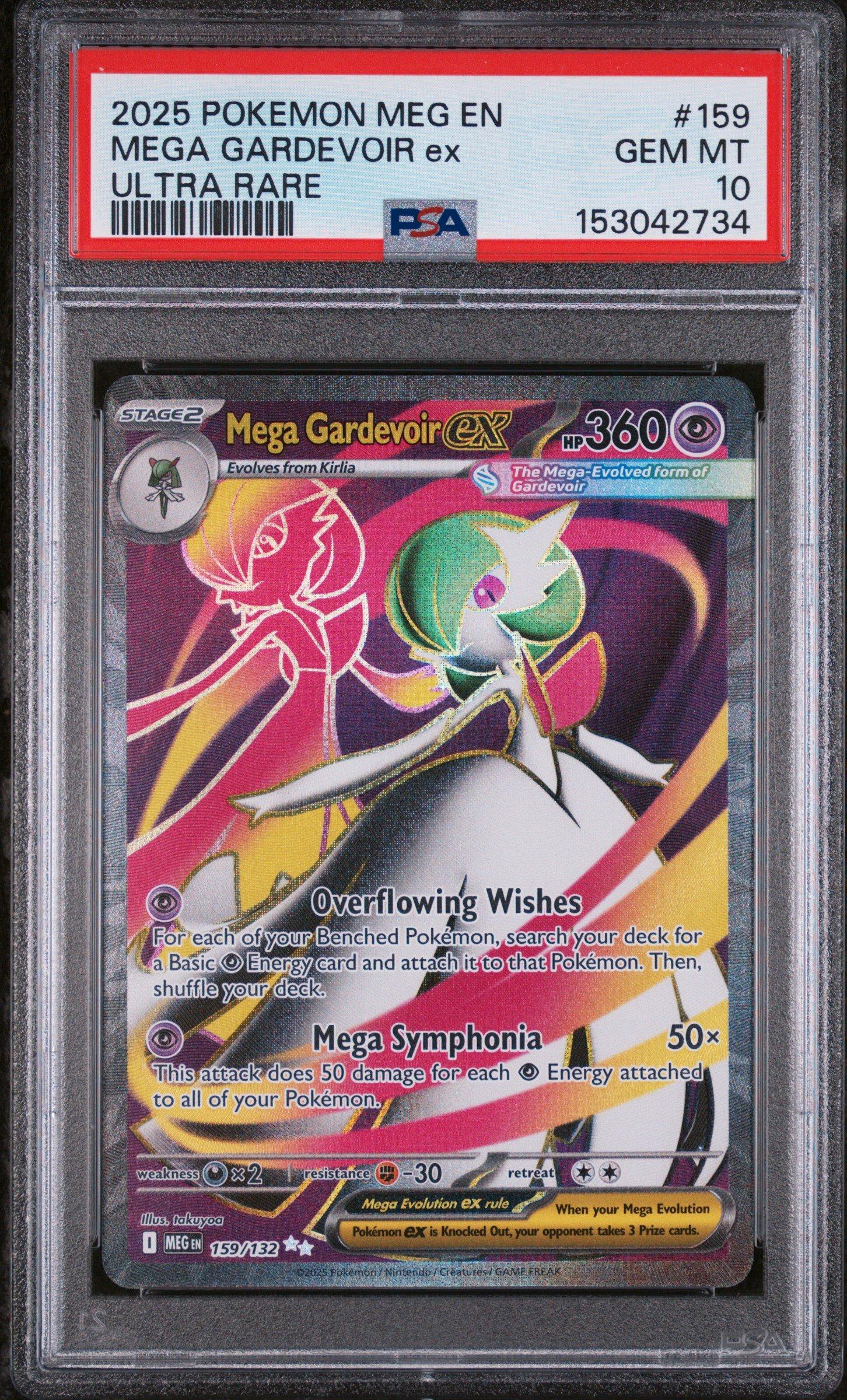 2025 Pokemon Meg En-mega Evolution 159 Mega Gardevoir Ex Ultra