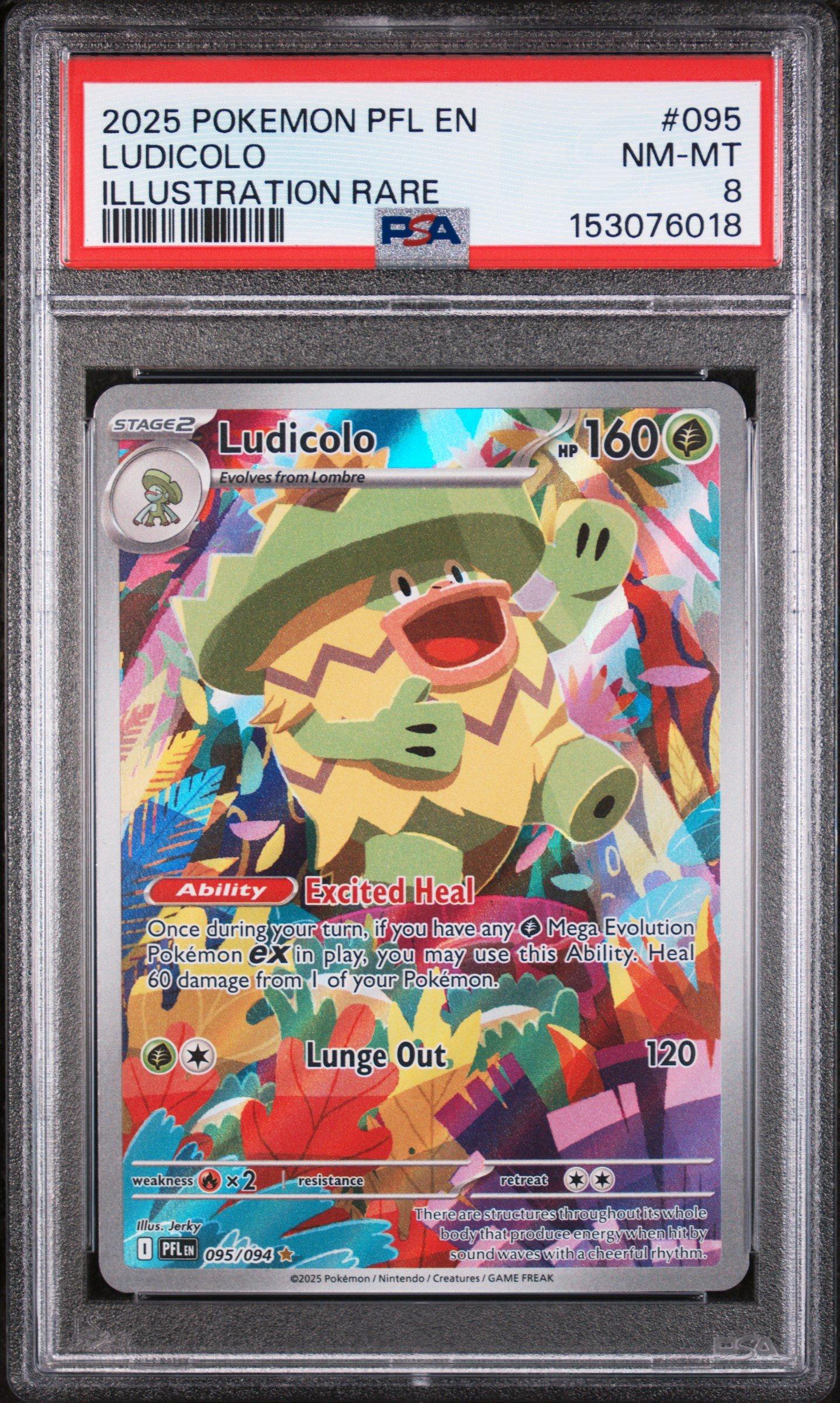 2025 Pokemon Pfl En-phantasmal Flames 095 Ludicolo Illustration