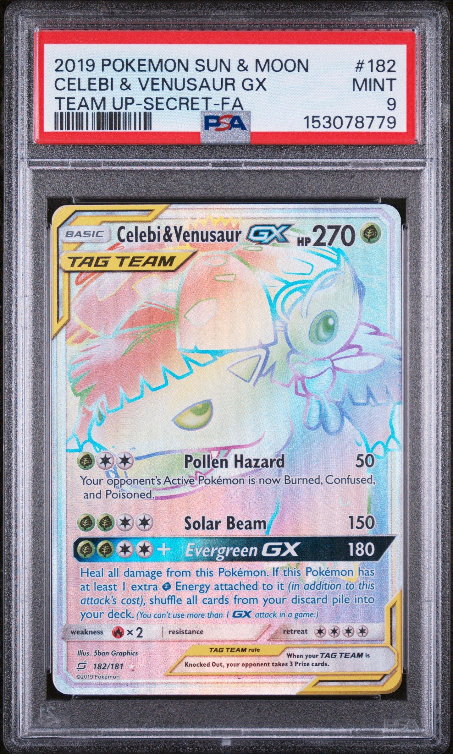ポケドール　ホウオウ 2019 Pokemon Sun & Moon Team Up 182 Full Art/celebi & Venusaur Gx