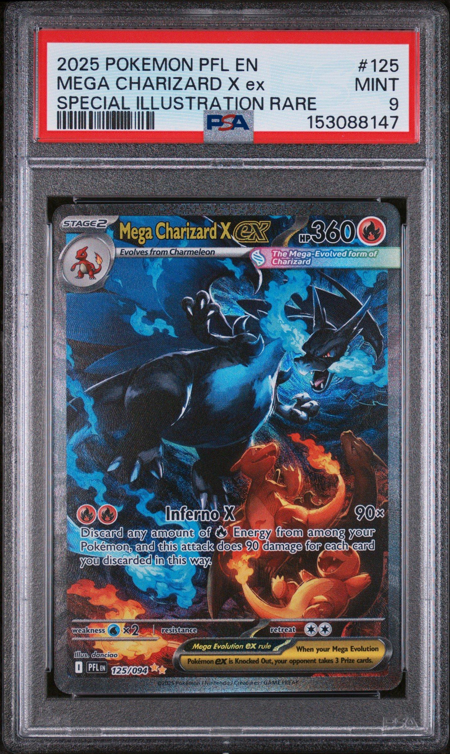 B*c様 2025 ポケモンカード メガチャリザードX PSA 9 2025 Pokemon Pfl En-phantasmal Flames 125 Mega Charizard X Ex