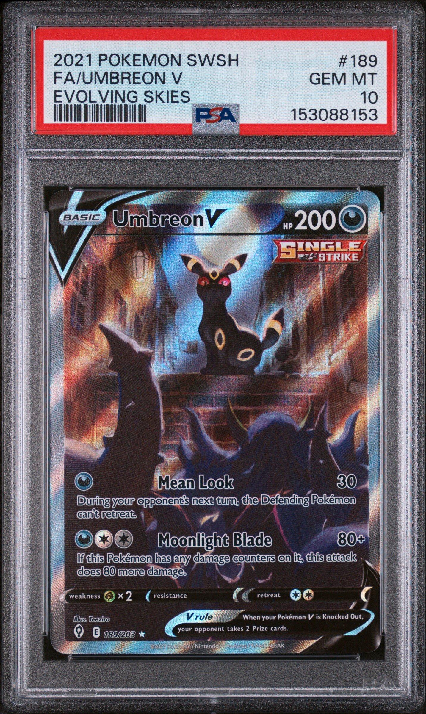 2021 Pokemon Sword & Shield Evolving Skies 189 Full Art/umbreon V