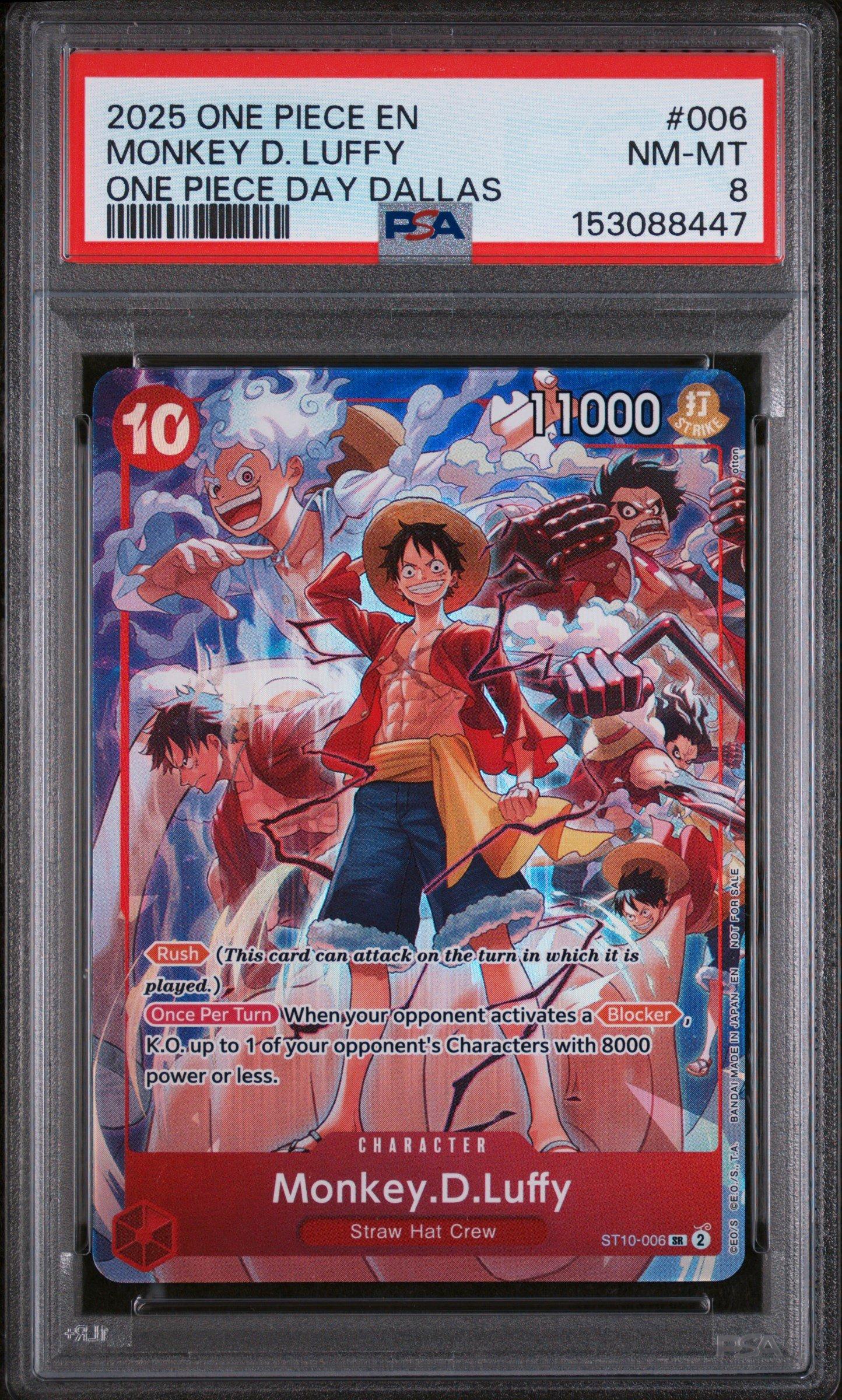2025 One Piece Promos 006 Monkey D. Luffy One Piece Day Dallas PSA