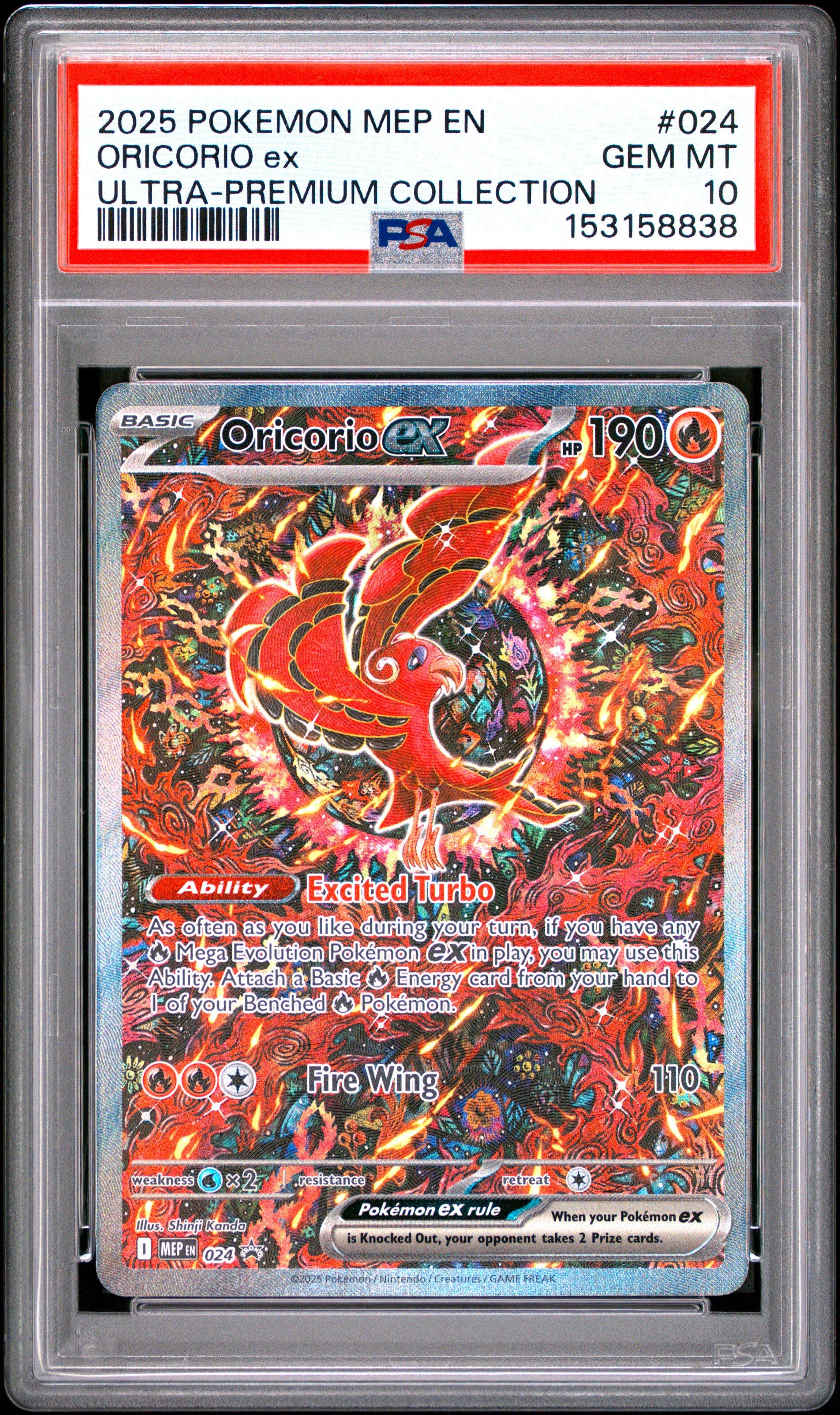 2025 Pokemon Mep En-me Black Star Promo 024 Oricorio Ex Mega