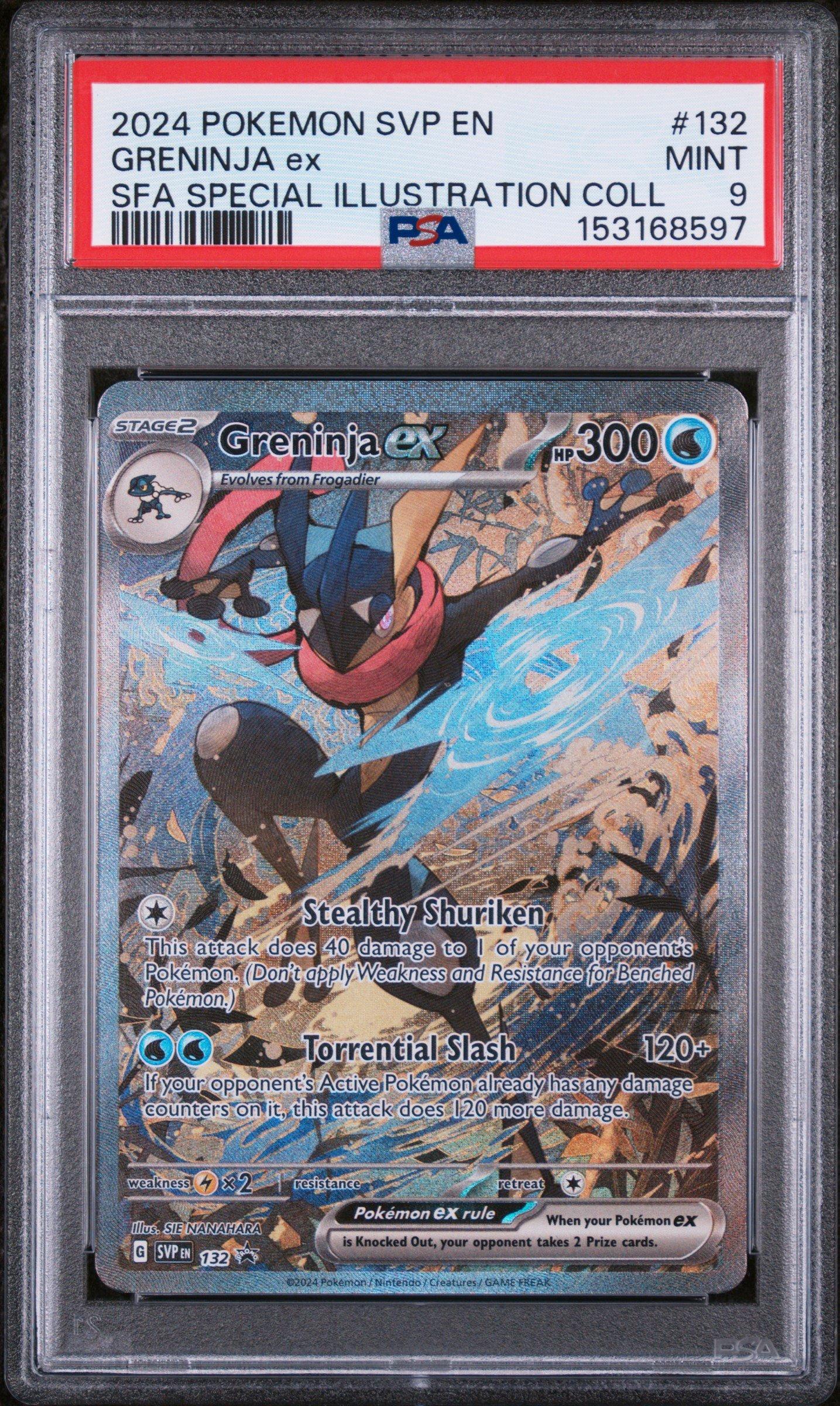 【PSA9】ゲッコウガex SVP EN 132 海外浮世絵 Greninja 2024 Pokemon Svp En-sv Black Star Promo 132 Greninja Ex Shrouded