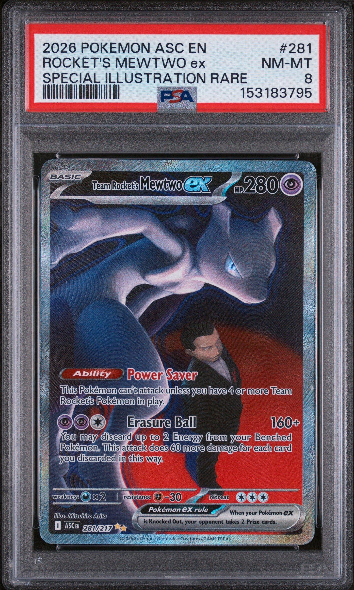 2026 Pokemon Asc En-ascended Heroes 281 Team Rocket's Mewtwo Ex