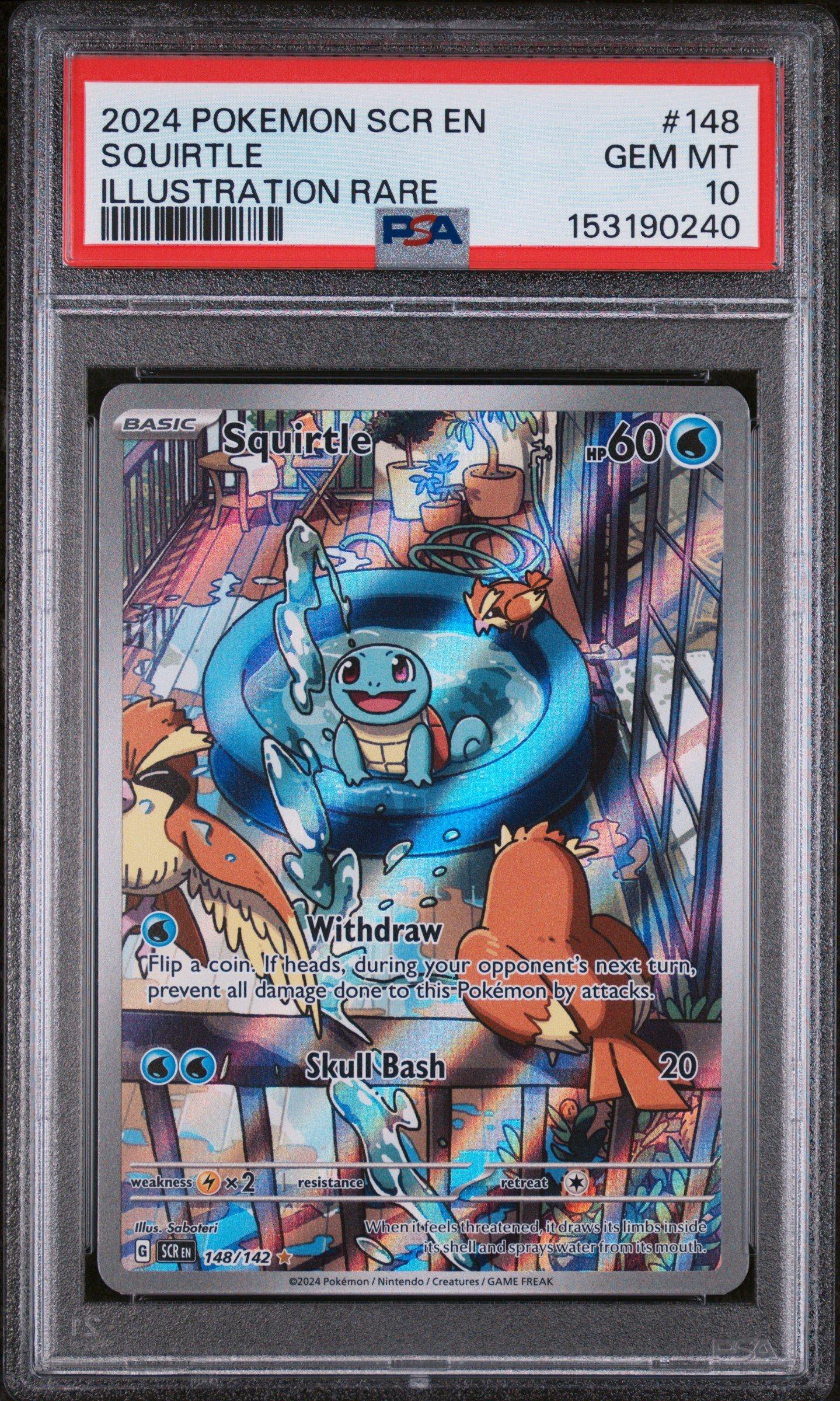2024 Pokemon Scr En-stellar Crown 148 Squirtle Illustration Rare