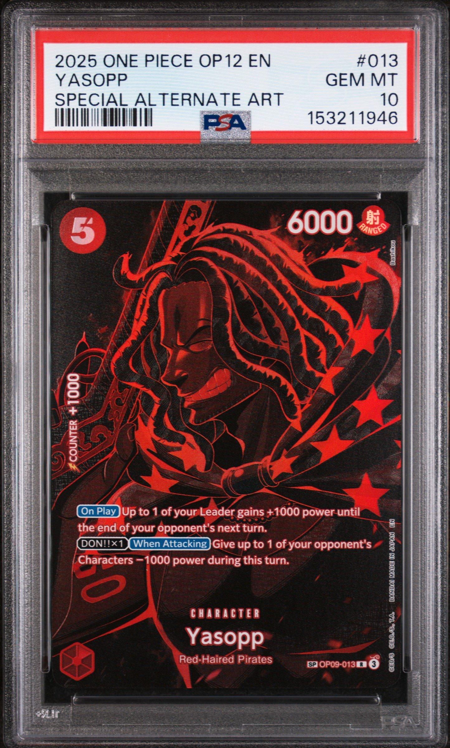 2025年 ワンピースカードゲーム Yasopp PSA 10 2025 One Piece Op12-legacy Of The Master 013 Yasopp Special