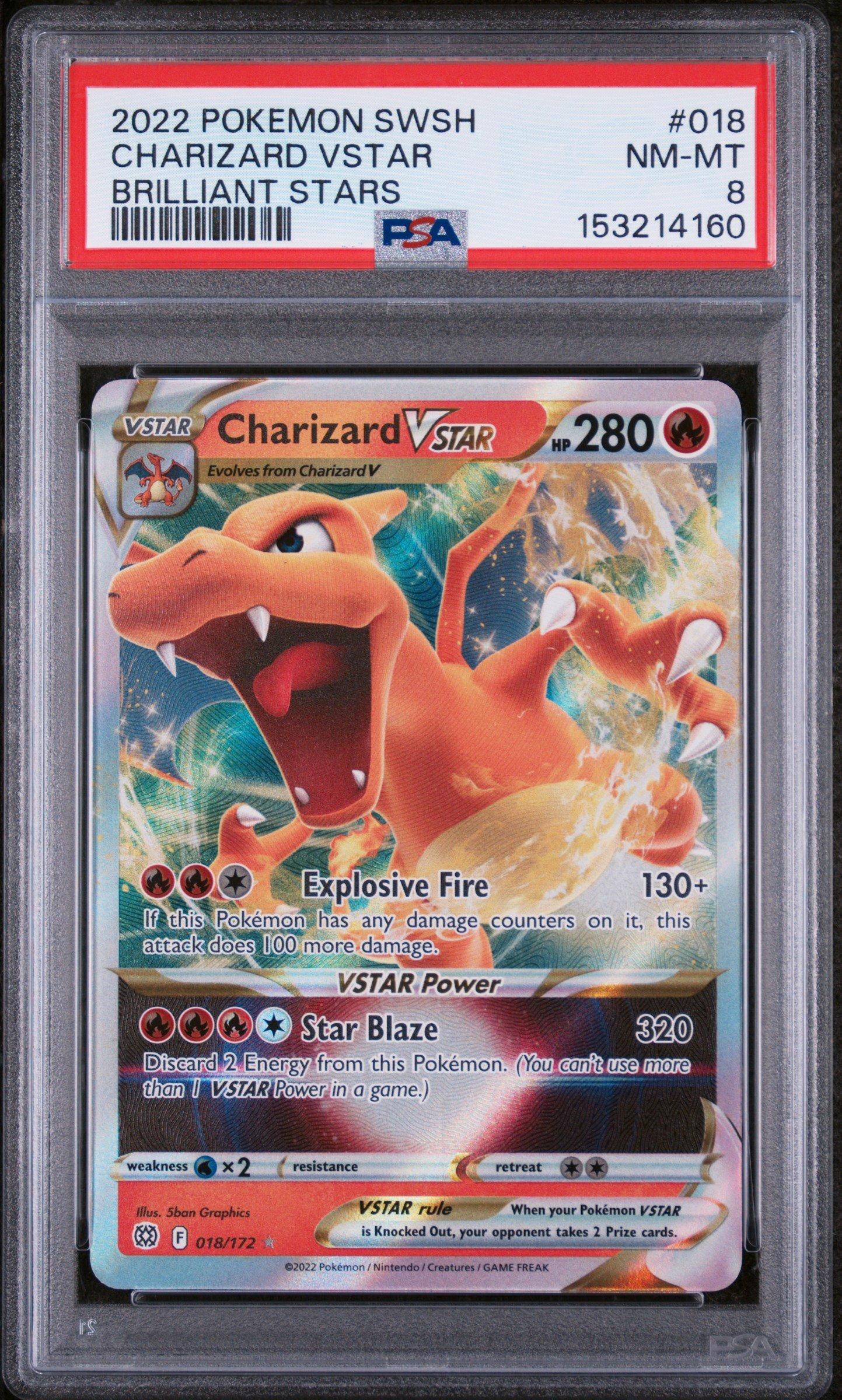 2022 Pokemon Sword & Shield Brilliant Stars 018 Charizard Vstar