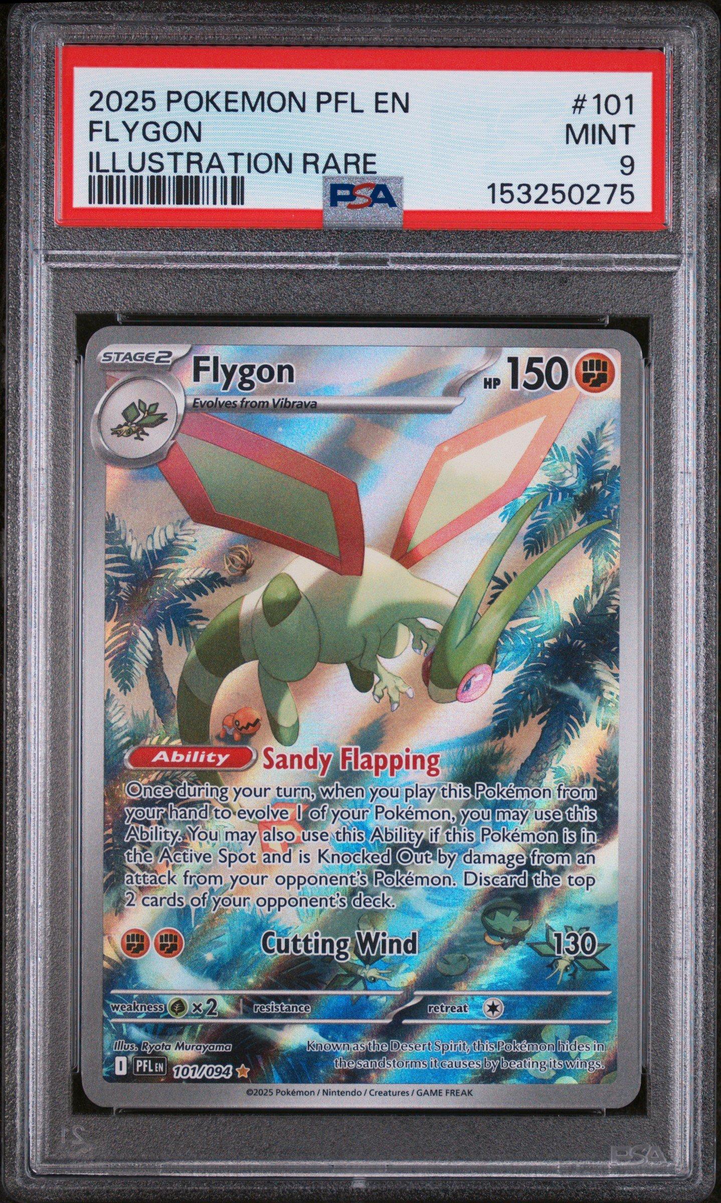 2025 Pokemon Pfl En-phantasmal Flames 101 Flygon Illustration Rare PSA 9  Graded Card | GameStop