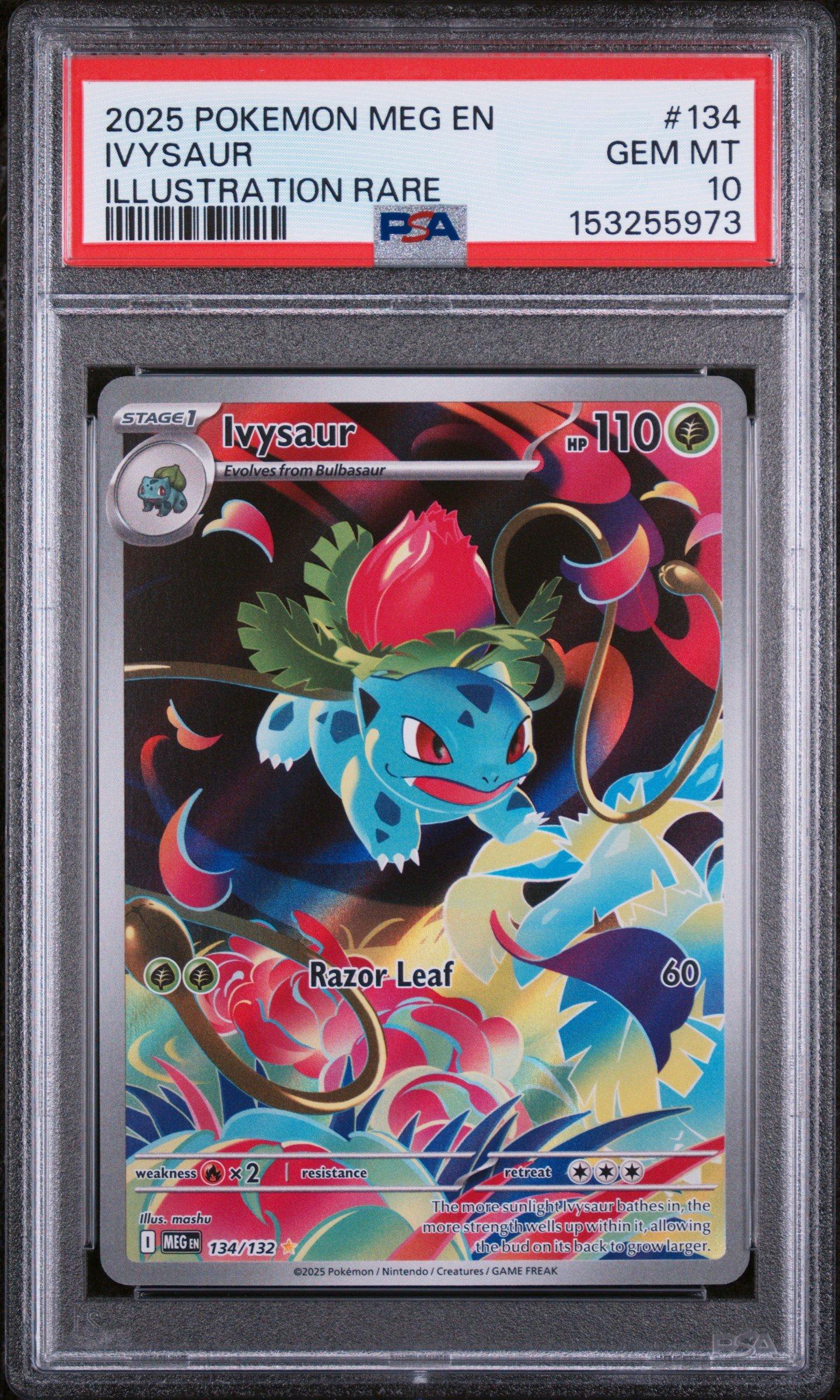 ポケモンカードゲーム Pokemon ivysaur mega brave 3 psa slabs 2025 Pokemon Meg En-mega Evolution 134 Ivysaur Illustration Rare