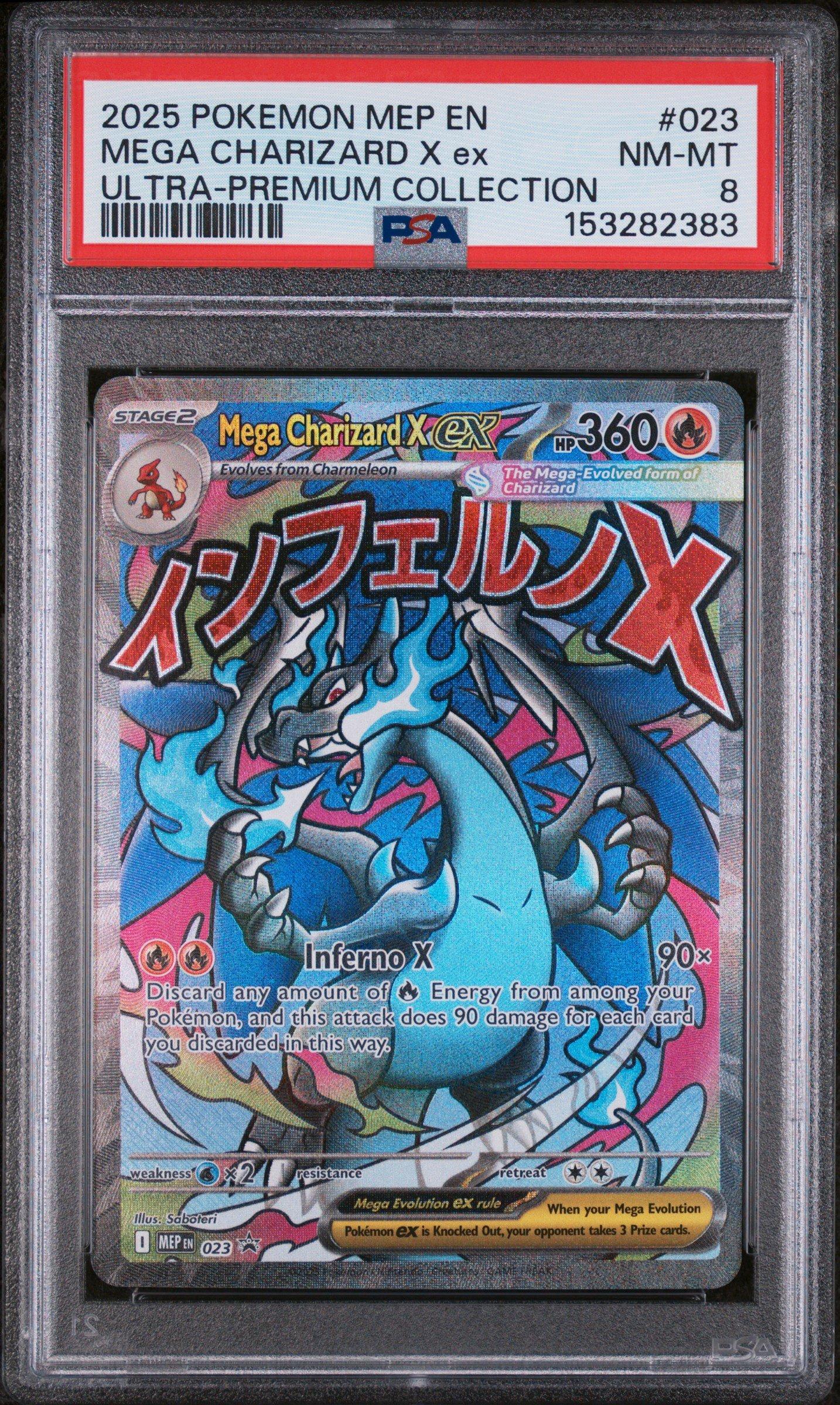 blue mega charizard pokemon card [PSA 10] {223/193} X ex 2025 POKEMON MEP EN Every Chase Card In Pokémon