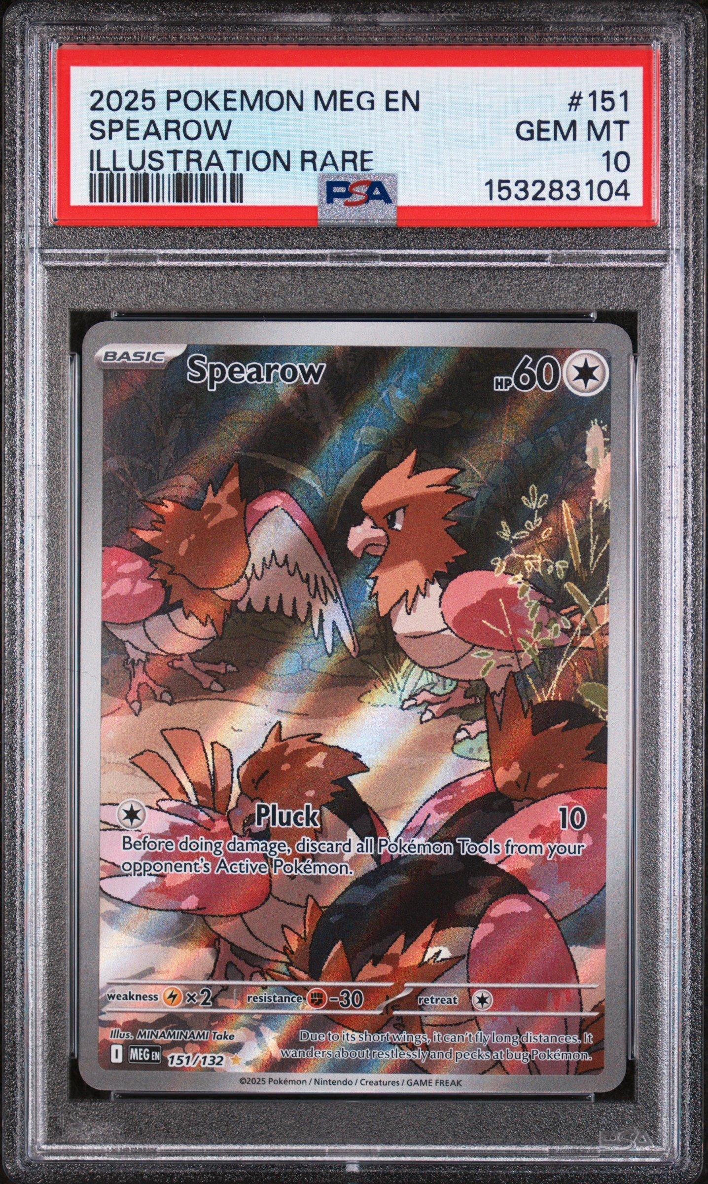 2025 Pokemon Meg En-mega Evolution 151 Spearow Illustration Rare