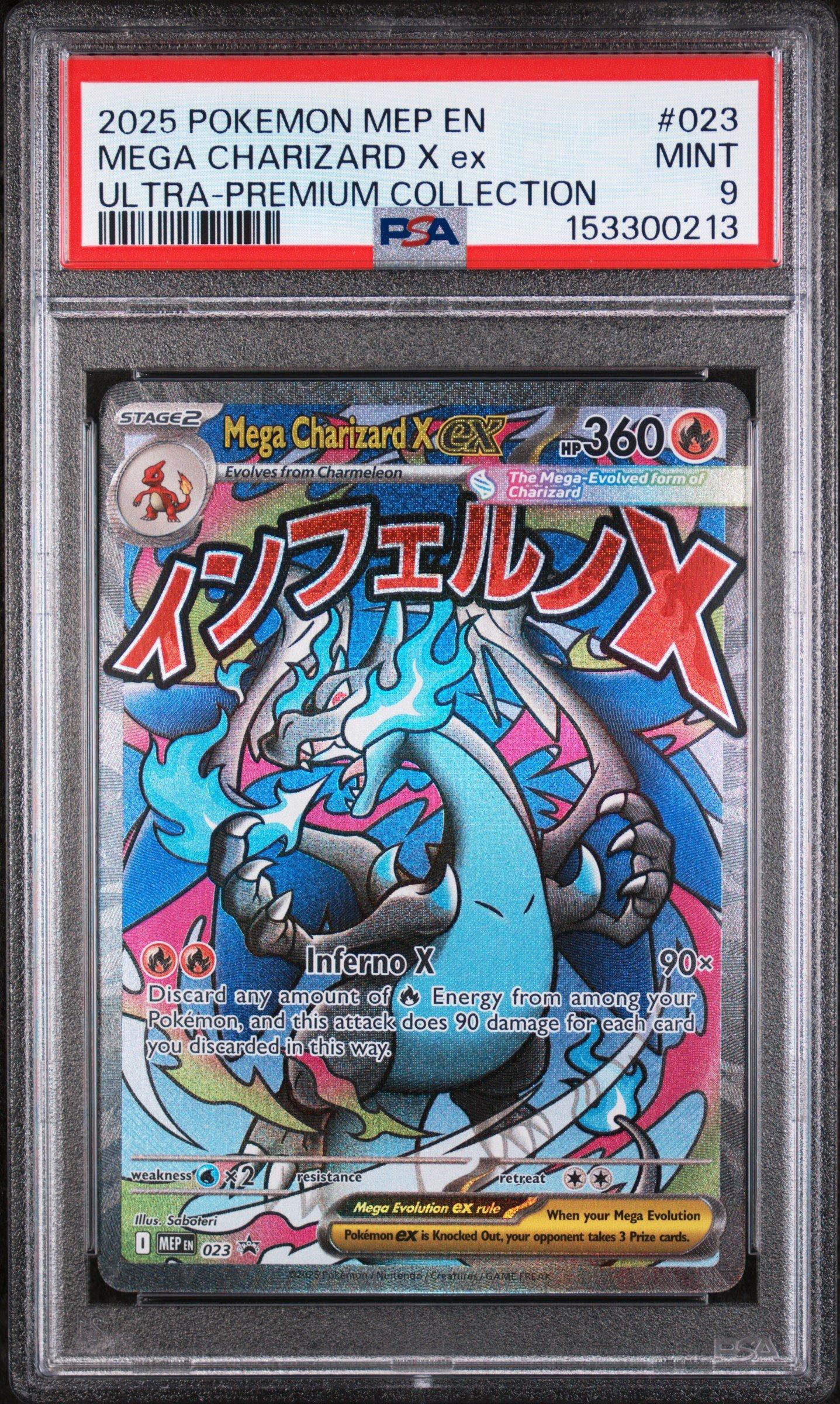 2025 Pokemon Mep En-me Black Star Promo 023 Mega Charizard X Ex