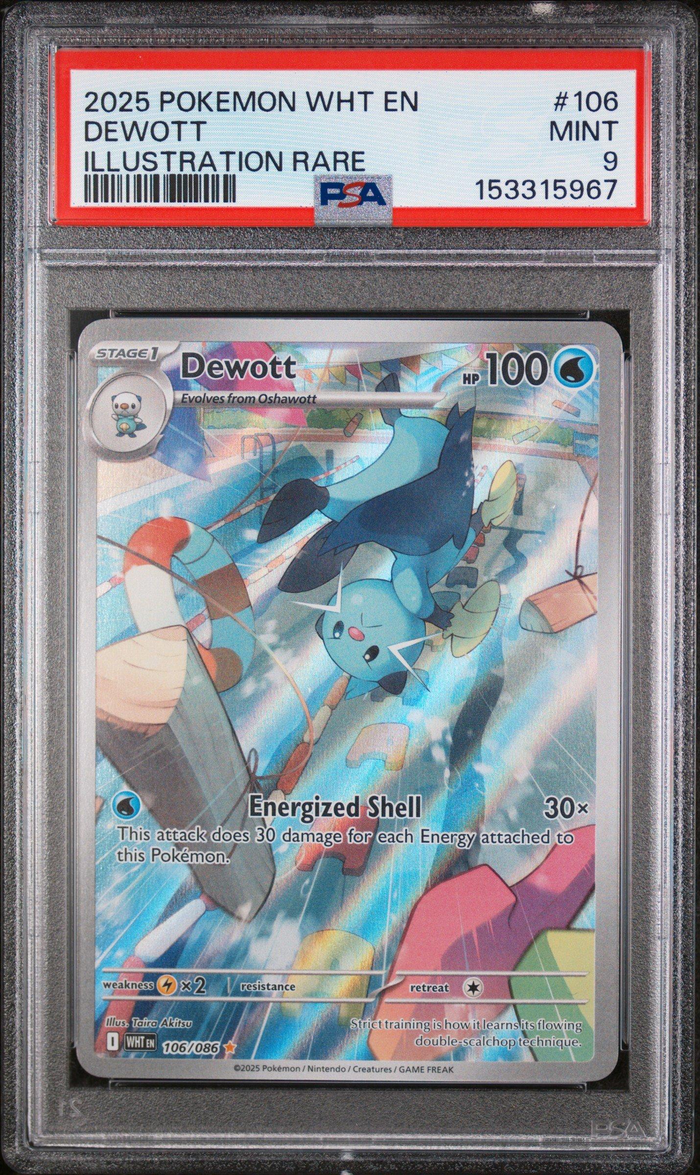 2025 Pokemon Wht En-white Flare 106 Dewott Illustration Rare PSA 9 Graded  Card | GameStop