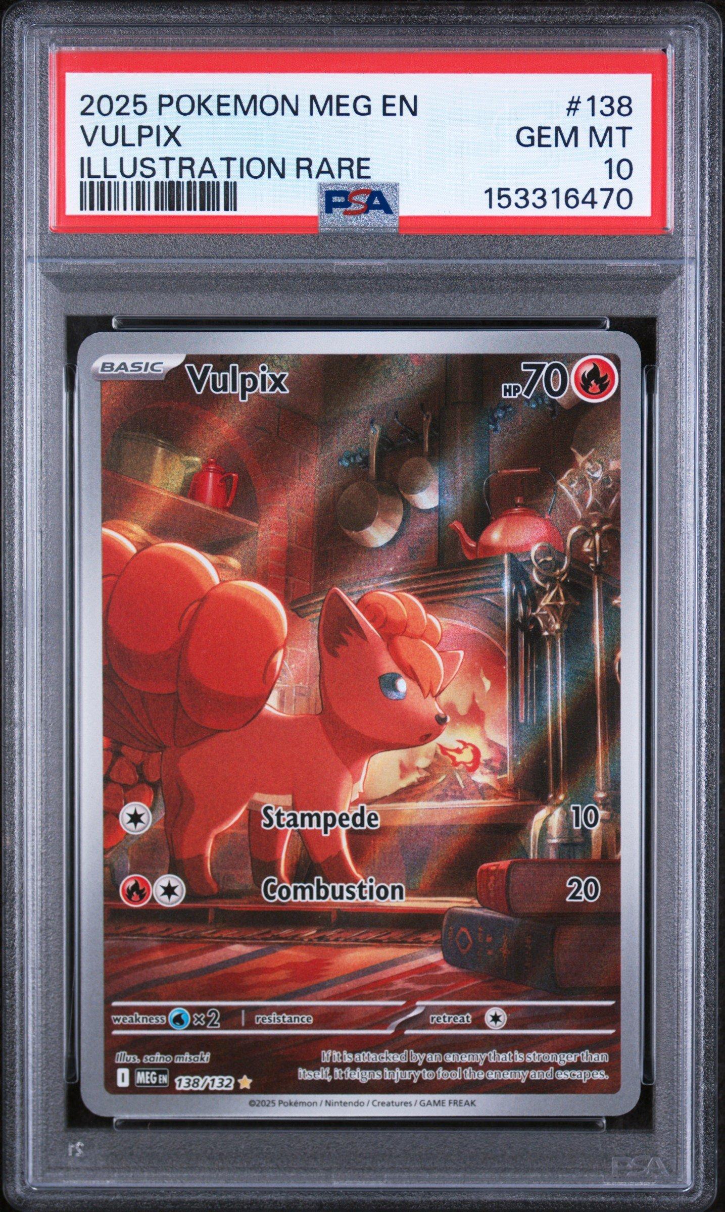 2025 Pokemon Meg En-mega Evolution 138 Vulpix Illustration Rare