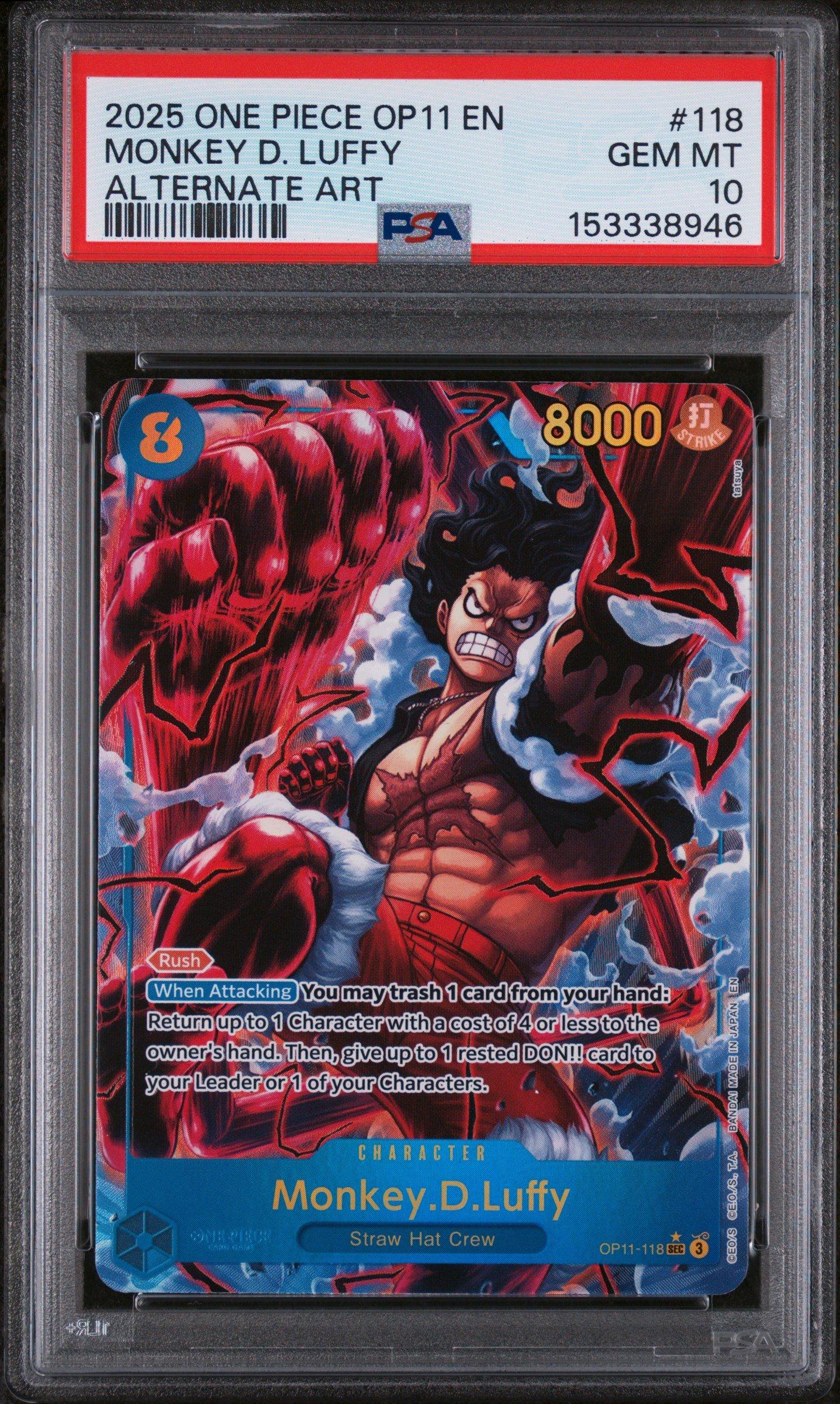 2025 One Piece Op11-a Fist Of Divine Speed 118 Monkey D. Luffy