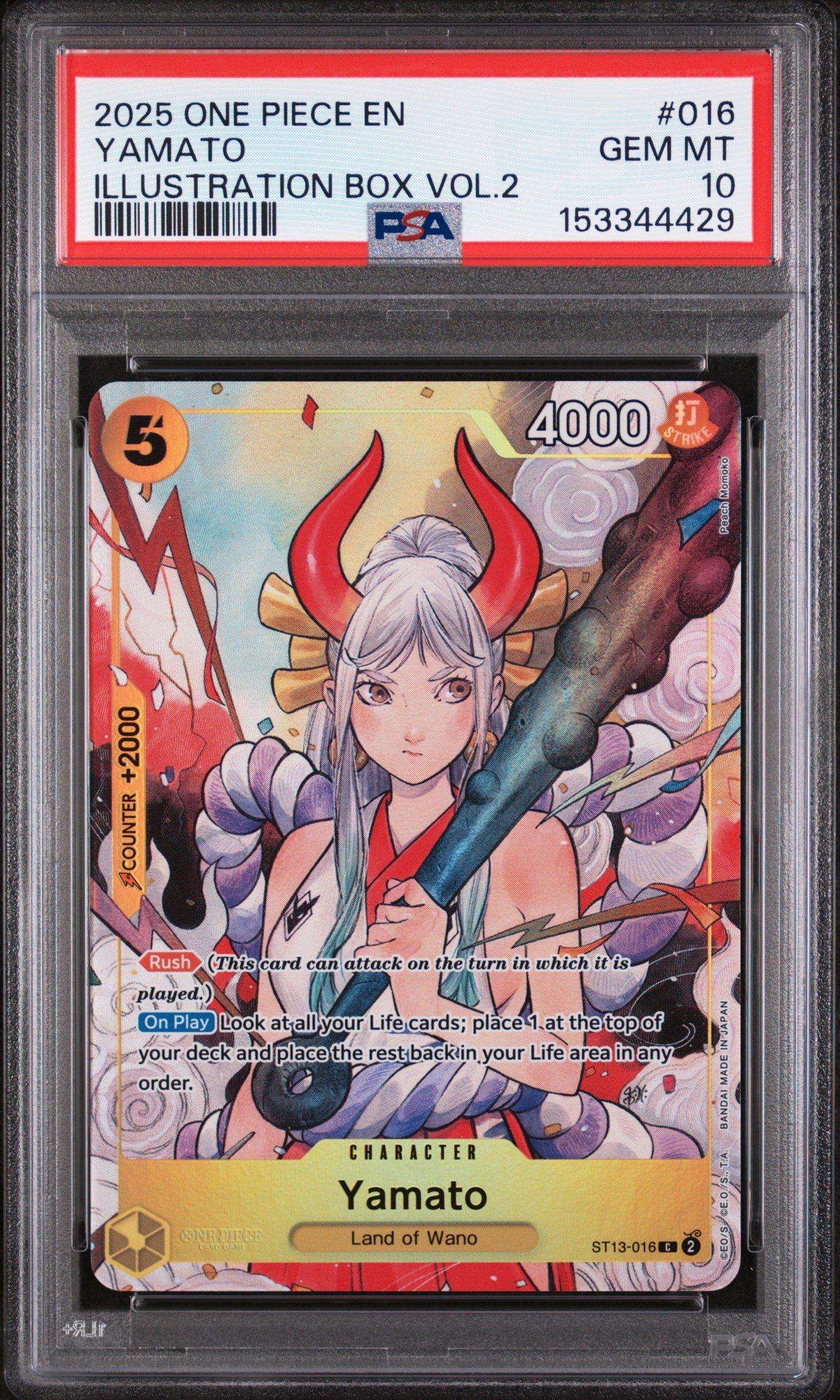 2025 One Piece Promos 016 Yamato Illustration Box Vol.2 PSA 10