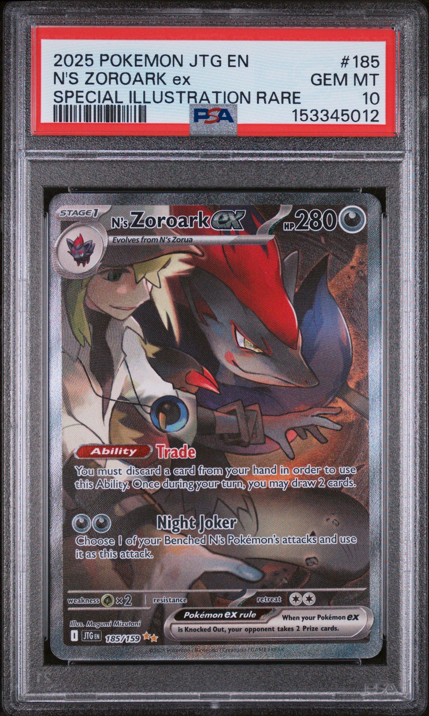 2025 Pokemon Jtg En-journey Together 185 N's Zoroark Ex Special