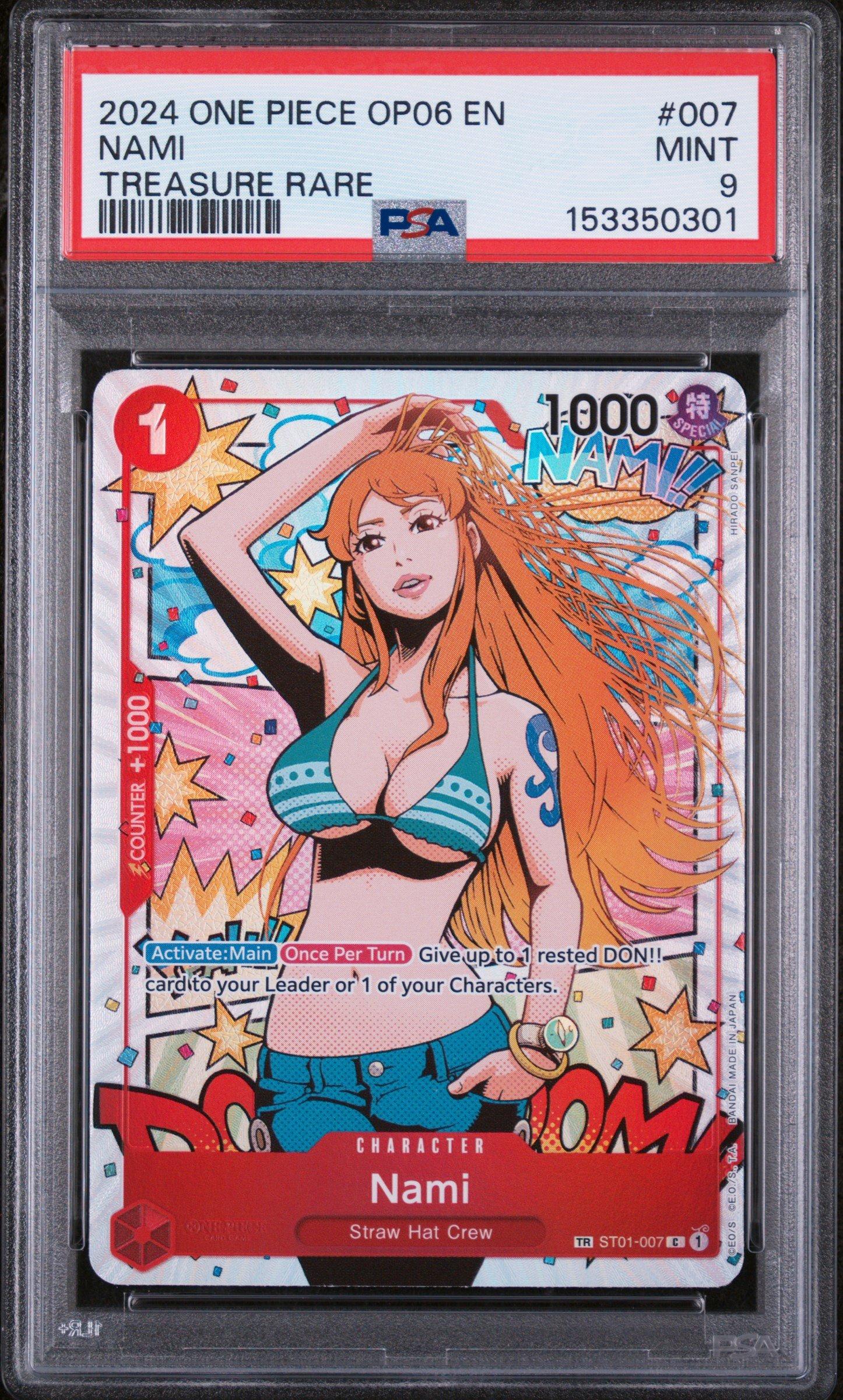 2024 One Piece Op06-wings Of The Captain 007 Nami Treasure Rare