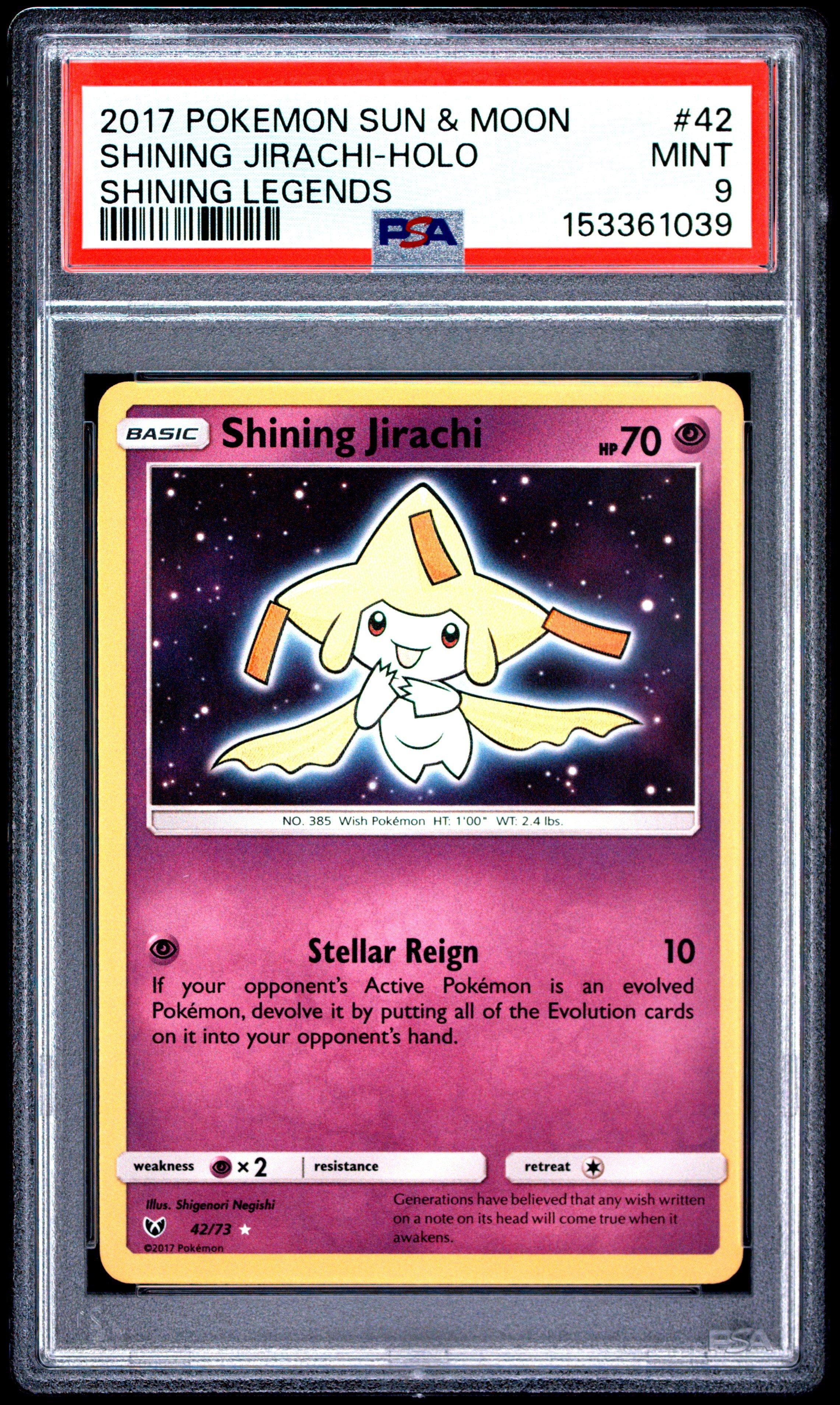 2017 Pokemon Sun & Moon Shining Legends 42 Shining Jirachi-holo