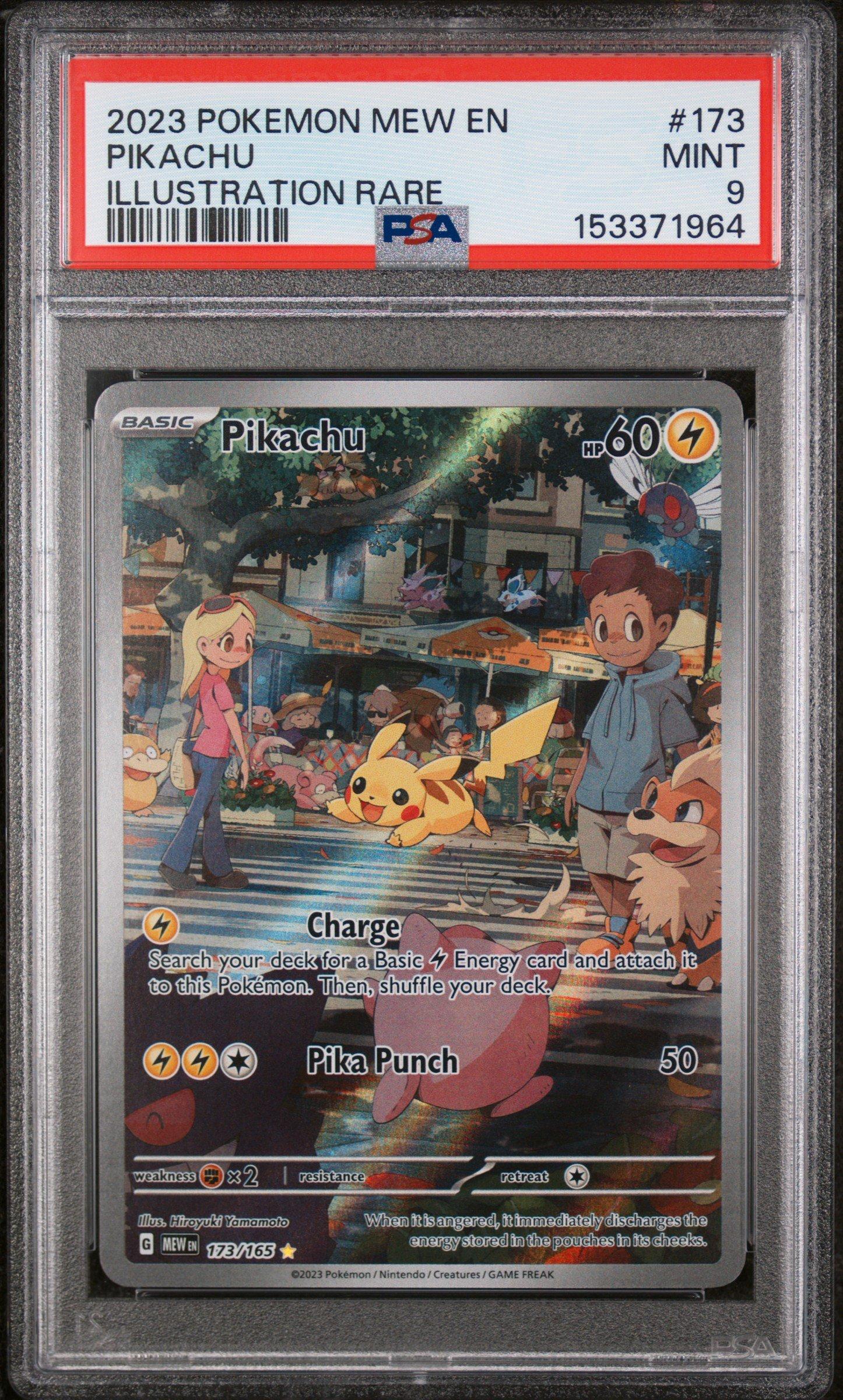 2023 Pokemon Mew En-151 173 Pikachu Illustration Rare PSA 9