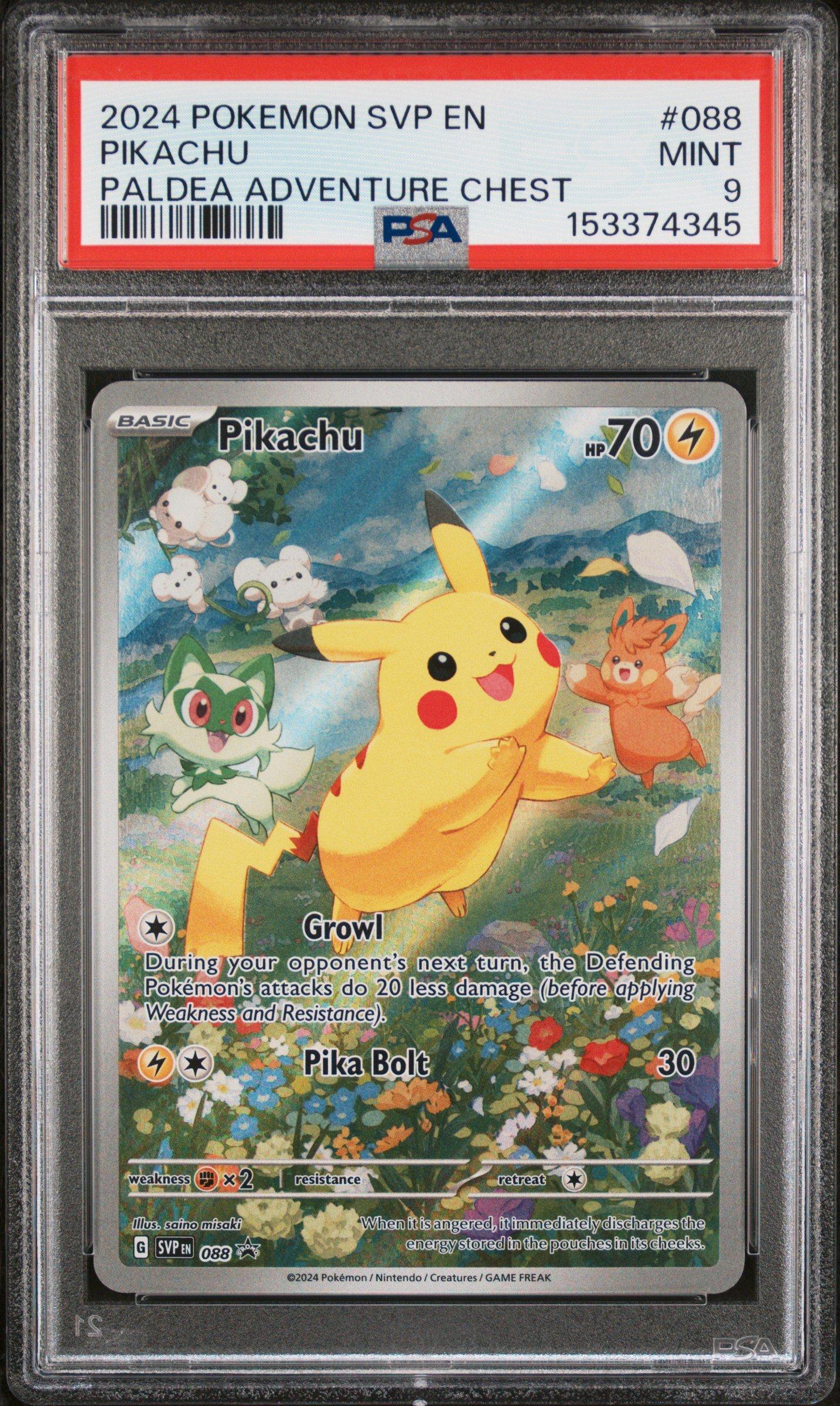 2024 POKEMON SVP EN ピカチュウ #088 PSA9 2024 Pokemon Svp En-sv Black Star Promo 088 Pikachu Paldea