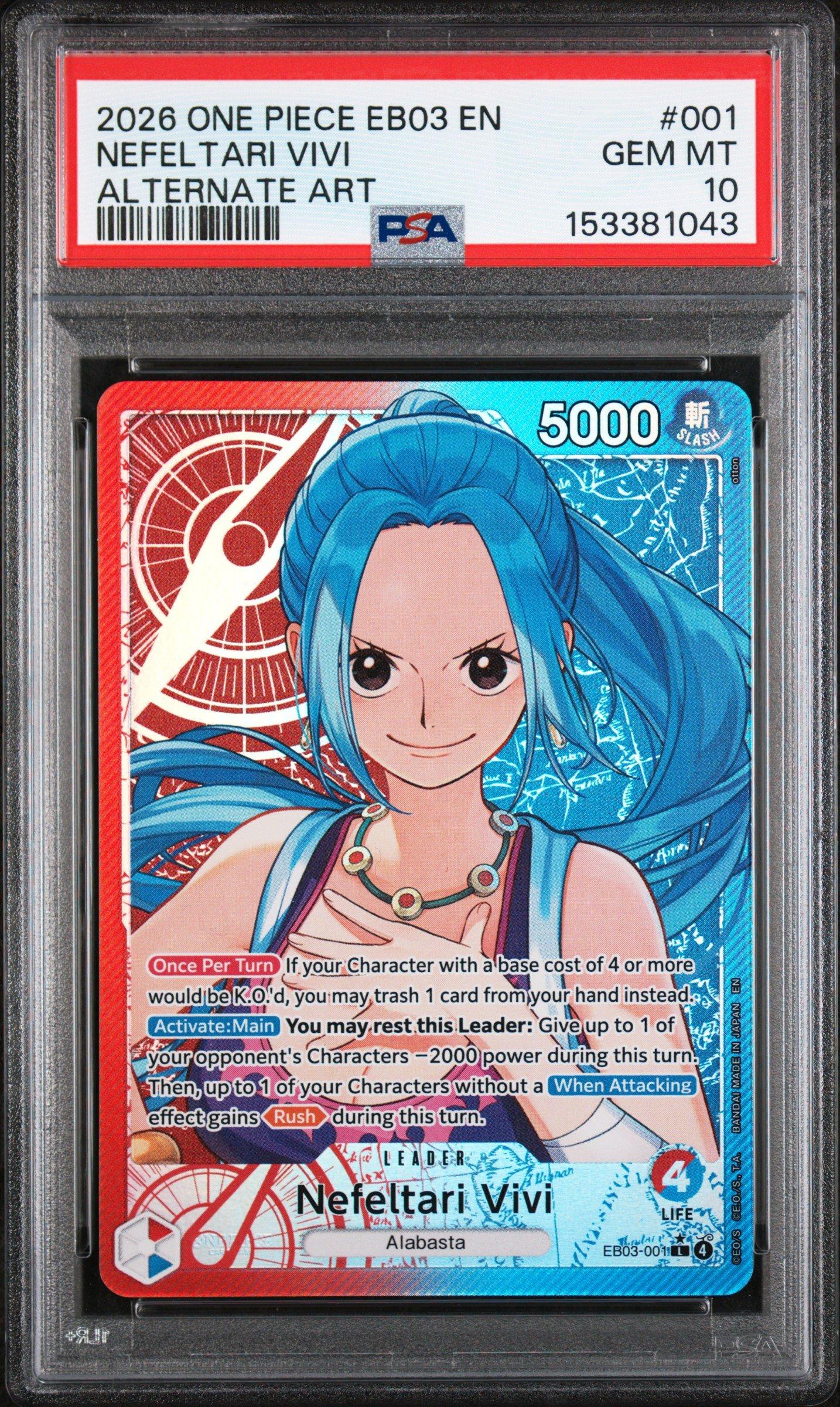 PSA10ビビ EB03-001 2026 One Piece Eb03-extra Booster -one Piece Heroines Edition- 001