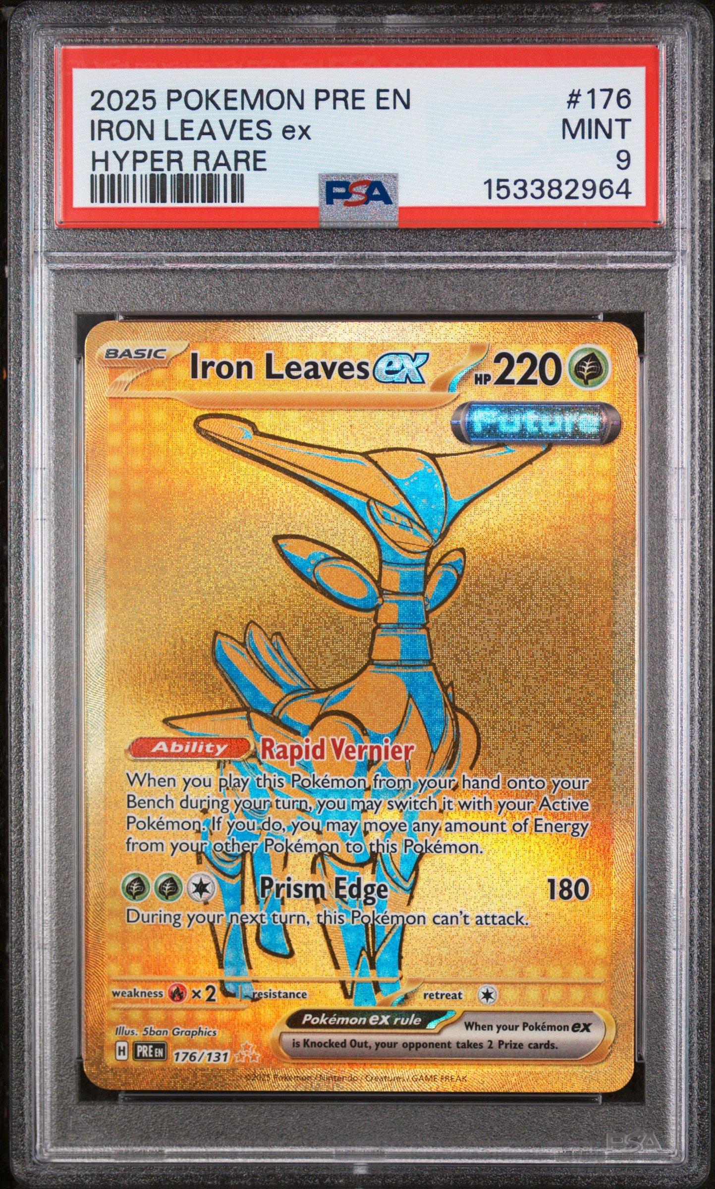 2025 Pokemon Pre En-prismatic Evolutions 176 Iron Leaves Ex Hyper