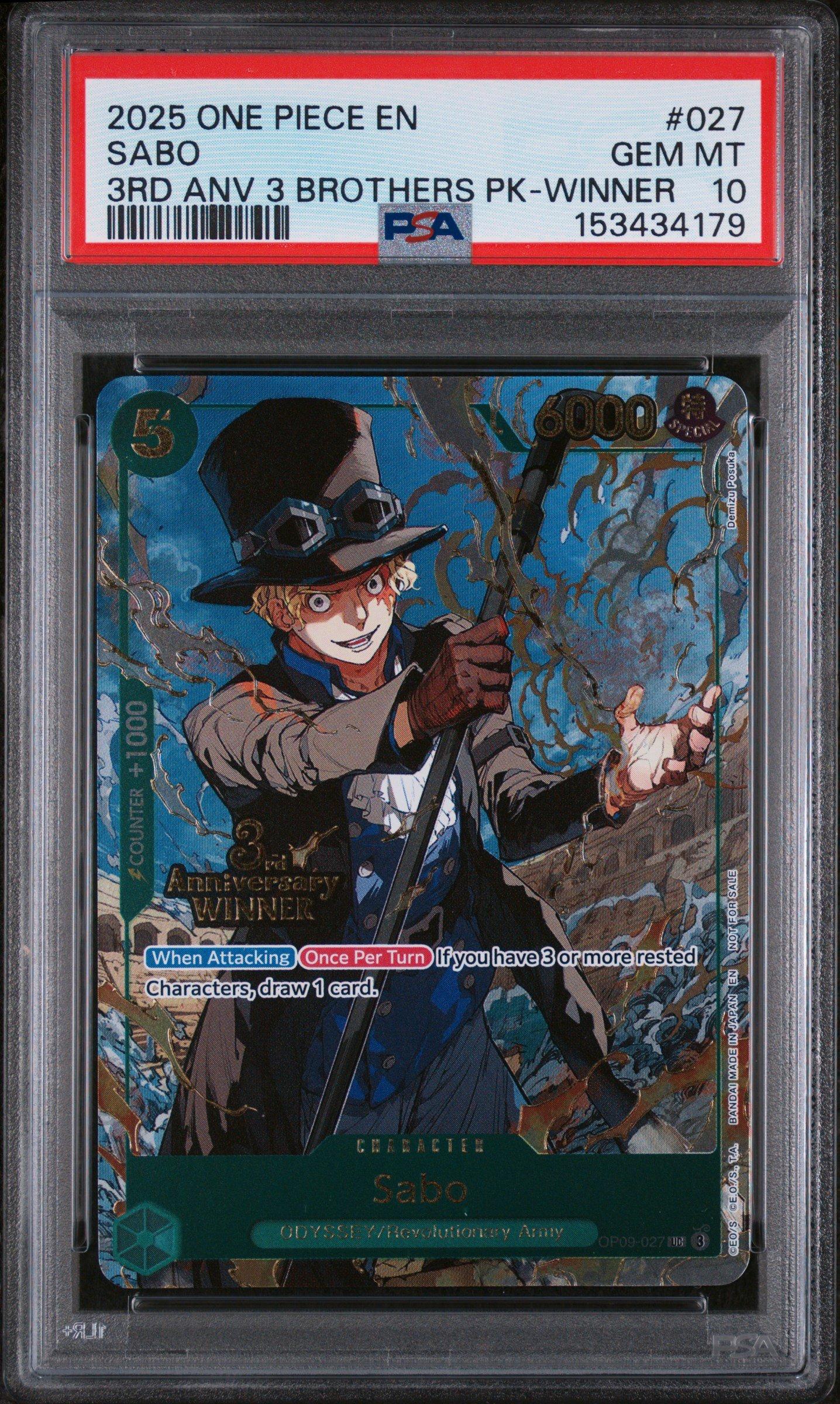 ワンピース カードゲーム 2025 ONE PIECE JP SABO #027 2025 One Piece 3rd Anniversary Tournament 3 Brothers Pack 027 Sabo