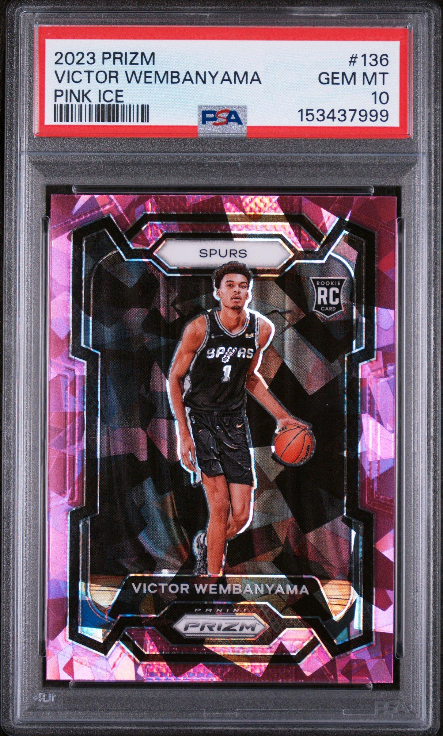 2023 Panini Prizm 136 Victor Wembanyama Pink Ice PSA 10 Graded
