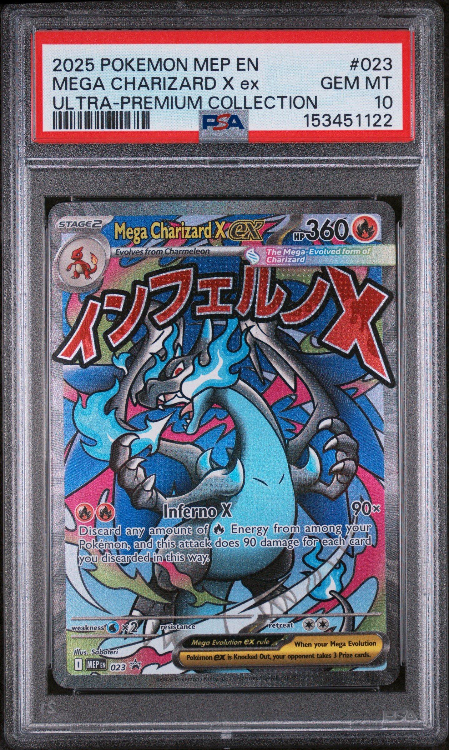 2025 Pokemon Mep En-me Black Star Promo 023 Mega Charizard X Ex