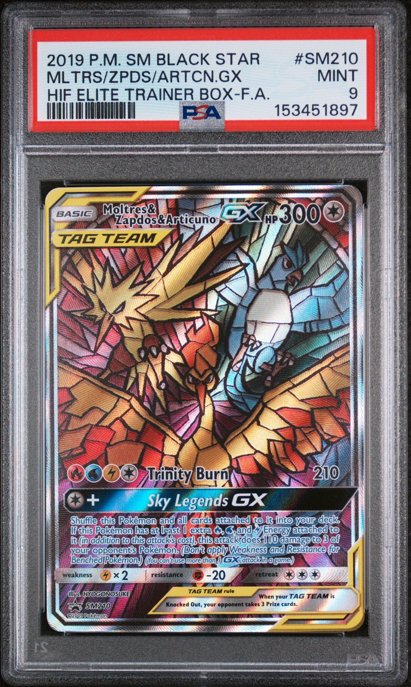2019 Pokemon Sm Black Star Promo Sm210 Full Art/moltres & Zapdos