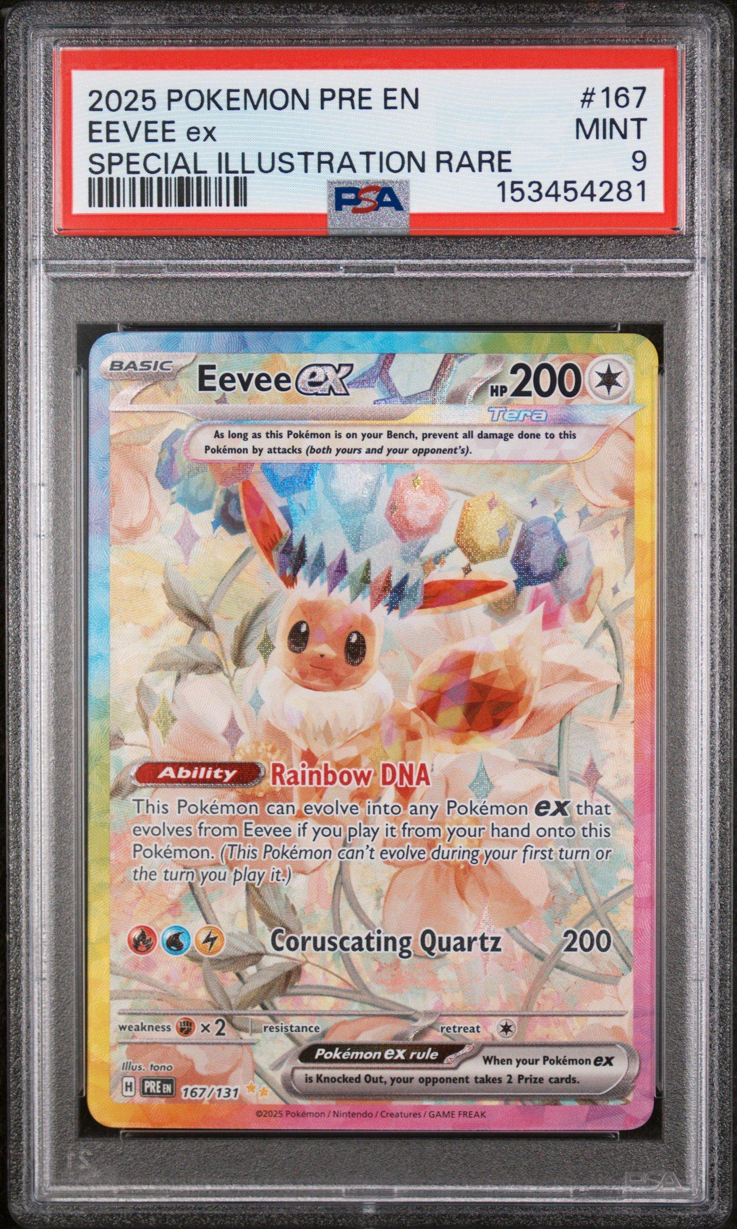 2025 Pokemon Pre En-prismatic Evolutions 167 Eevee Ex Special