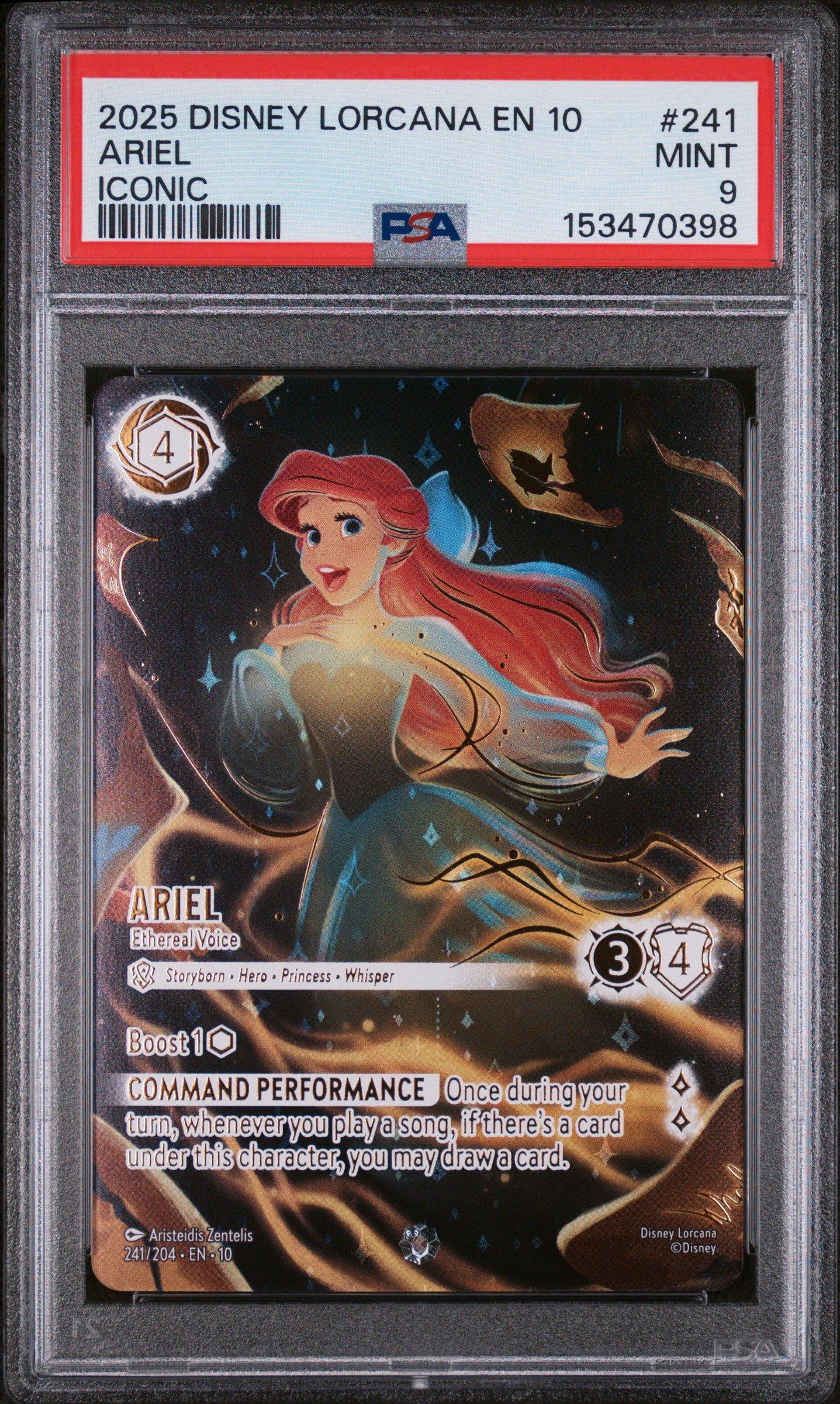 PSA10 Disney Lorcanaアリエル エンチャンテッド3202 2025 Disney Lorcana En 10-whispers In The Well 241 Ariel