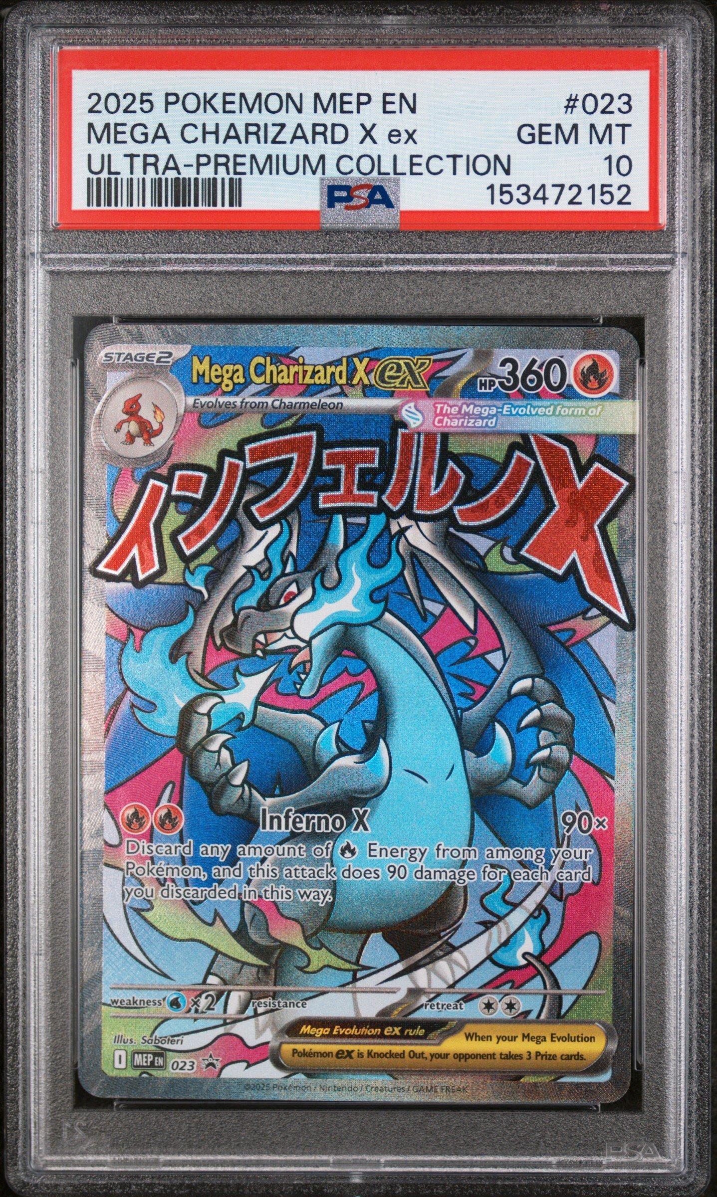 2025 Pokemon Mep En-me Black Star Promo 023 Mega Charizard X Ex