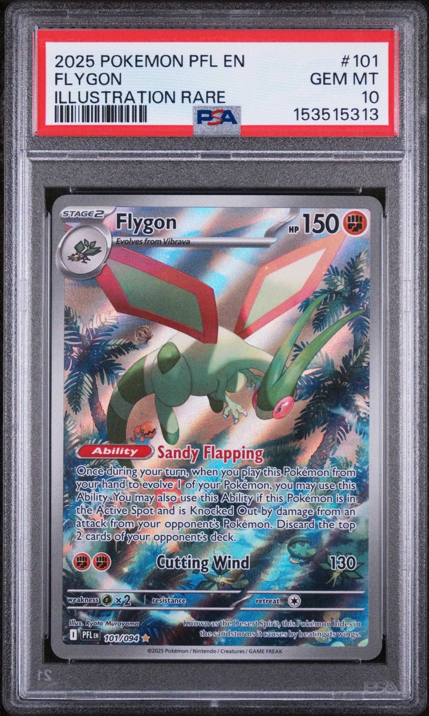 2025 Pokemon Pfl En-phantasmal Flames 101 Flygon Illustration Rare