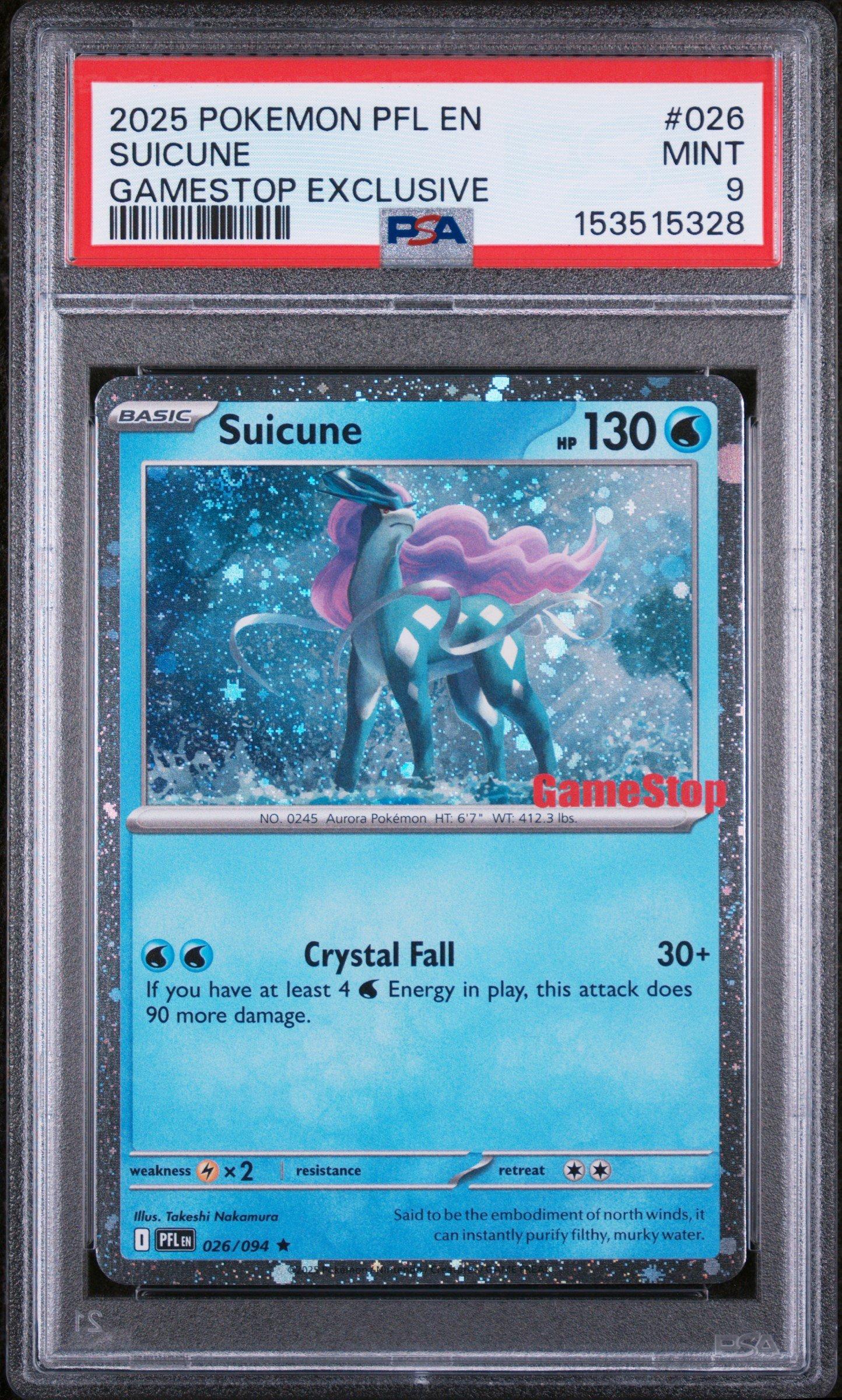 2025 Pokemon Pfl En-phantasmal Flames 026 Suicune Gamestop