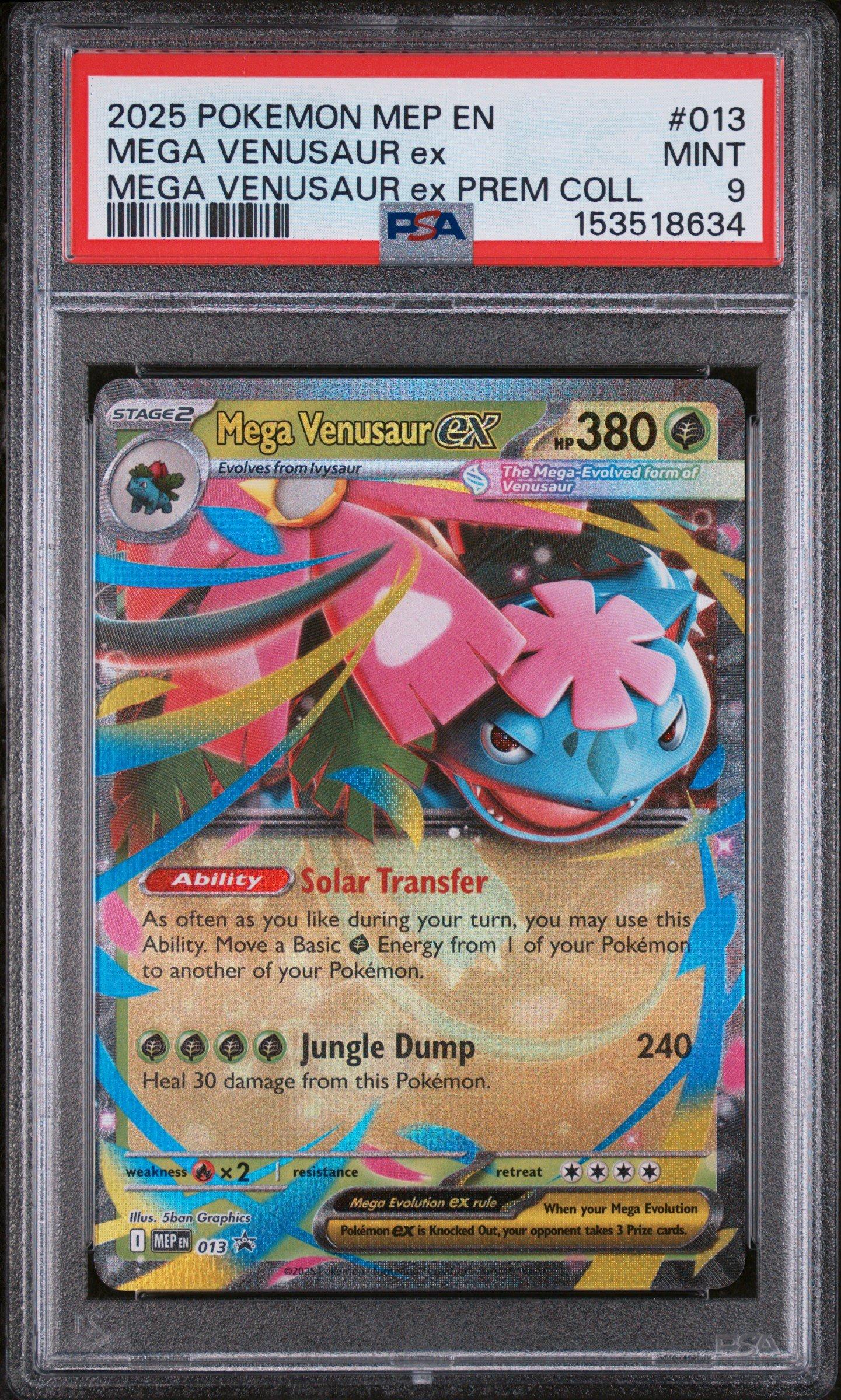 2025 Pokemon Mep En-me Black Star Promo 013 Mega Venusaur Ex Mega