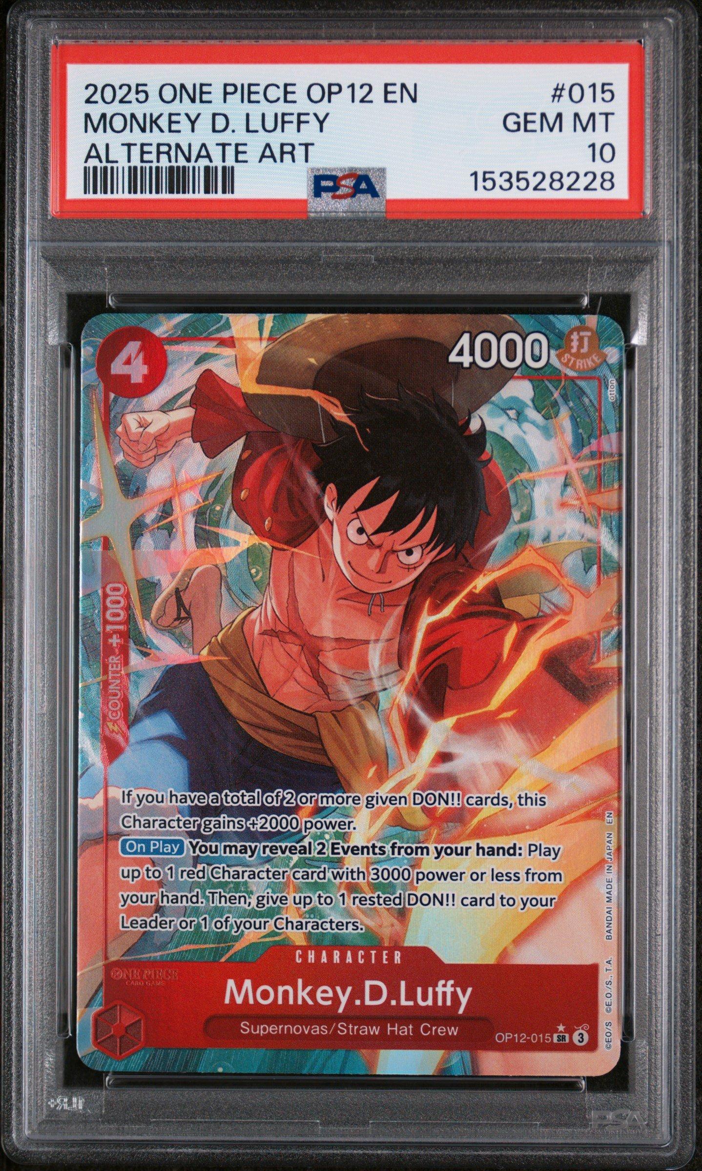 2025 One Piece Op12-legacy Of The Master 015 Monkey D. Luffy